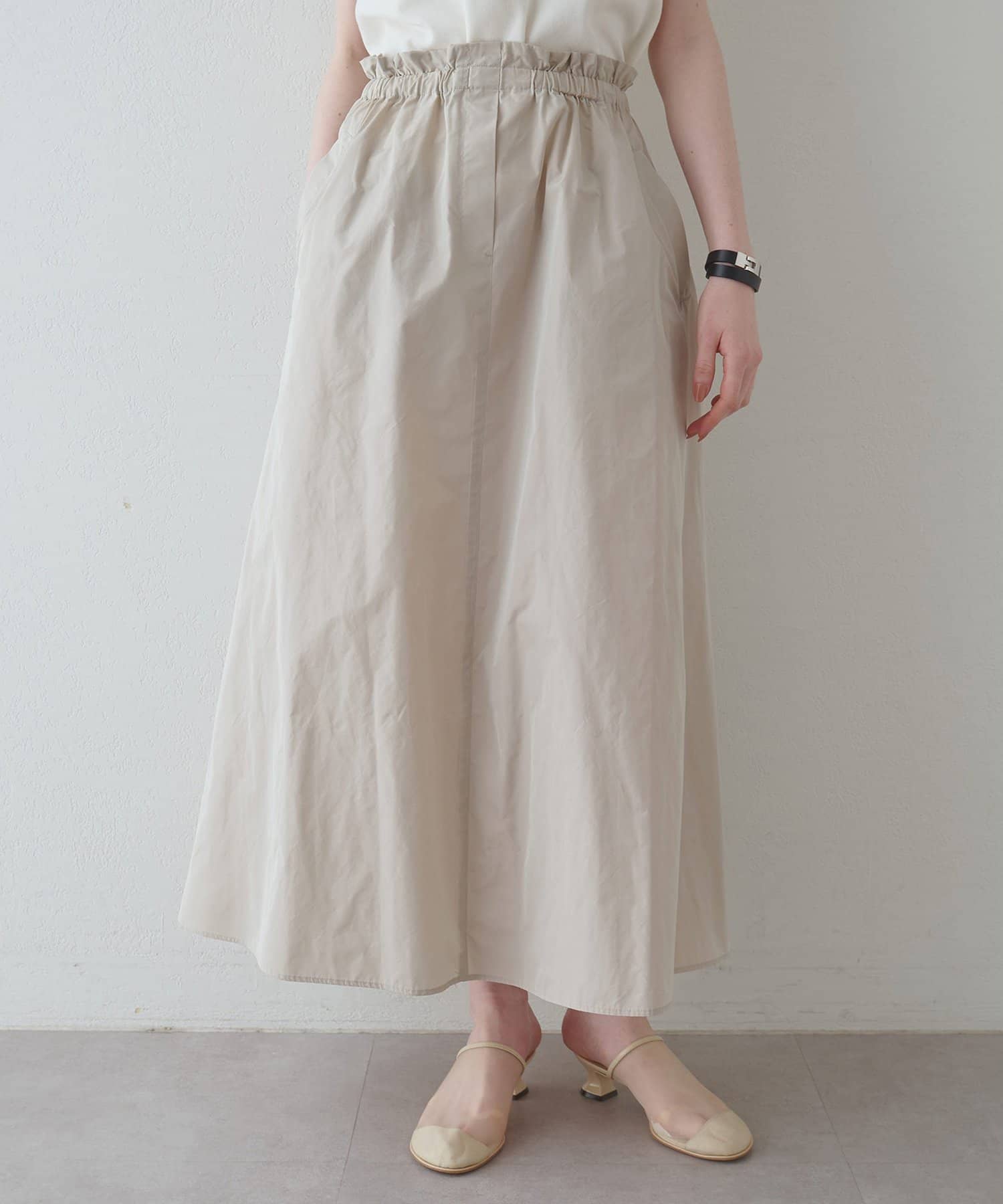 Whim Gazette(ウィム ガゼット) 【Drawing Numbers】タフタギャザースカート