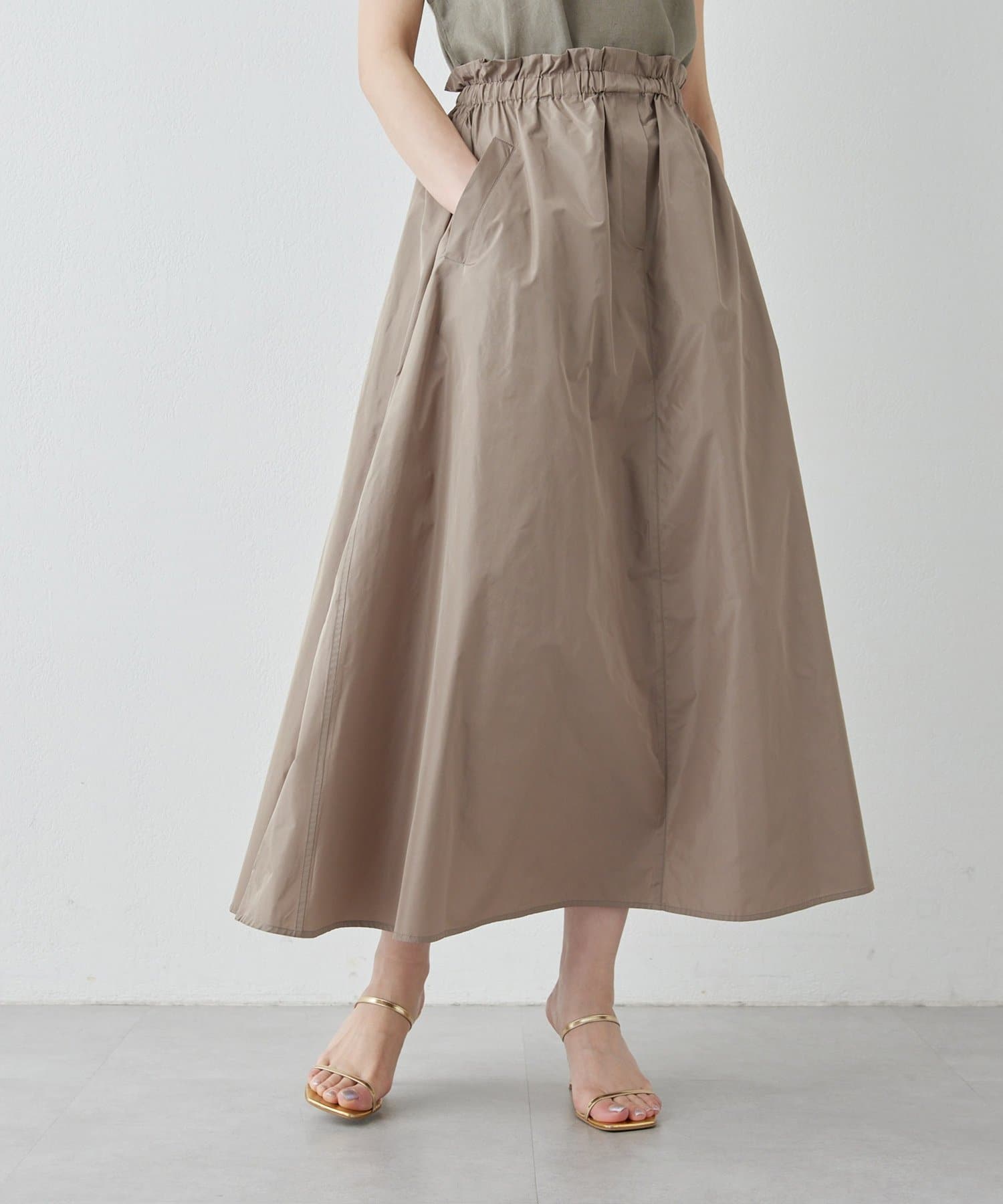 Whim Gazette(ウィム ガゼット) 【Drawing Numbers】タフタギャザースカート