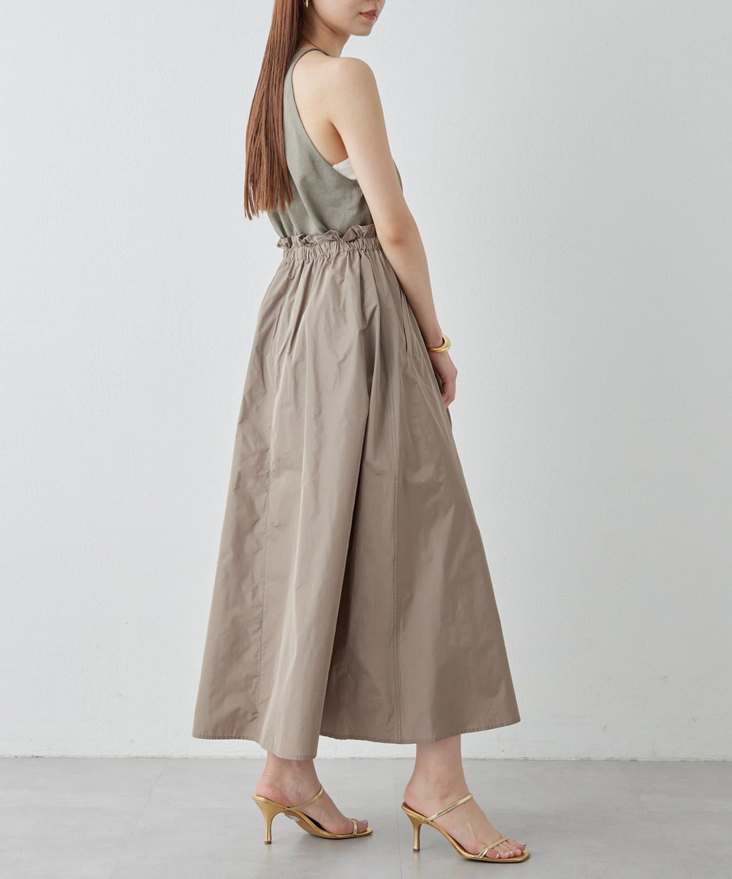 Whim Gazette(ウィム ガゼット) 【Drawing Numbers】タフタギャザースカート