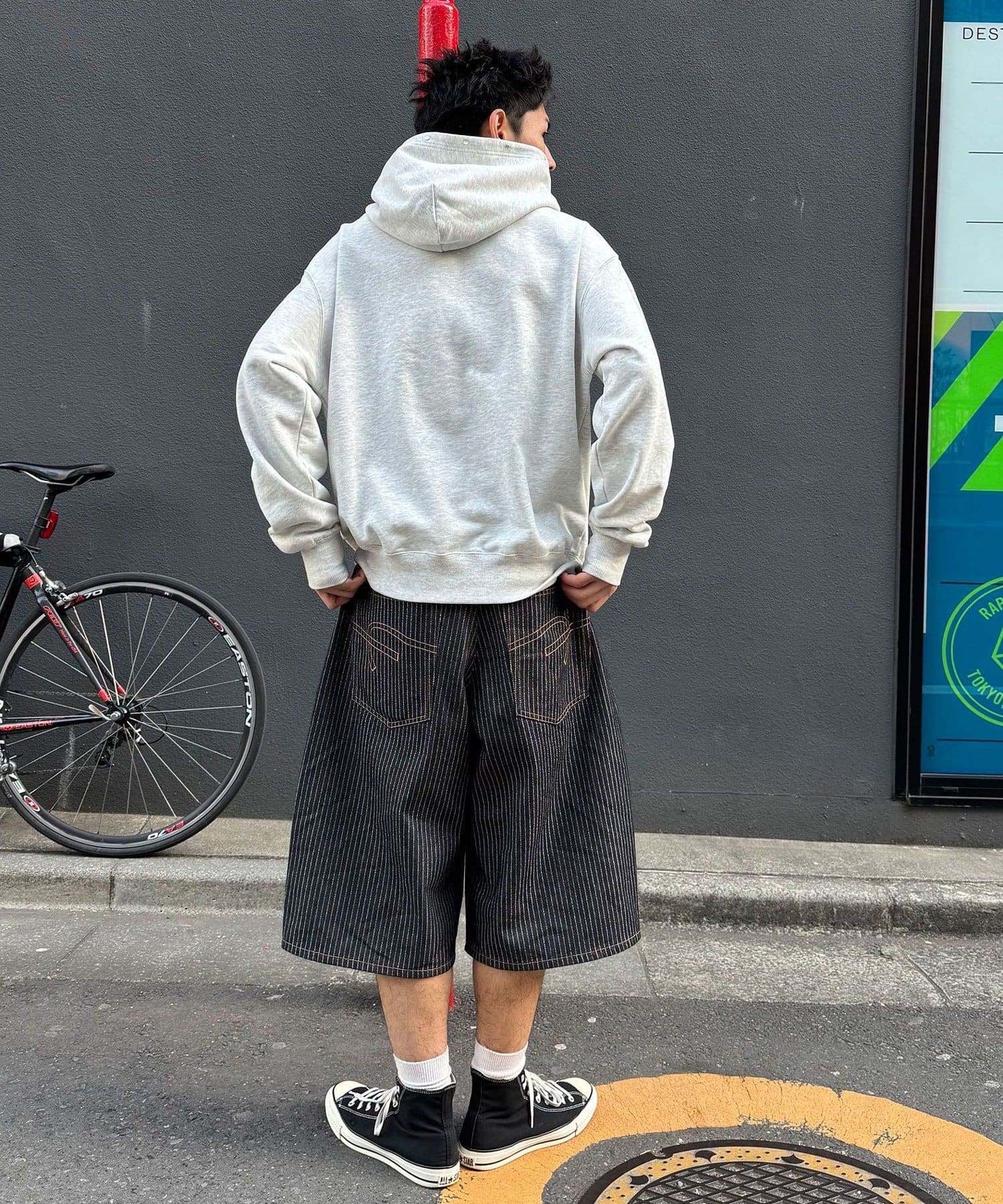 CIAOPANIC(チャオパニック) 【cian denim/シアンデニム】バギーワイドデニムショーツ/ハーフパンツ