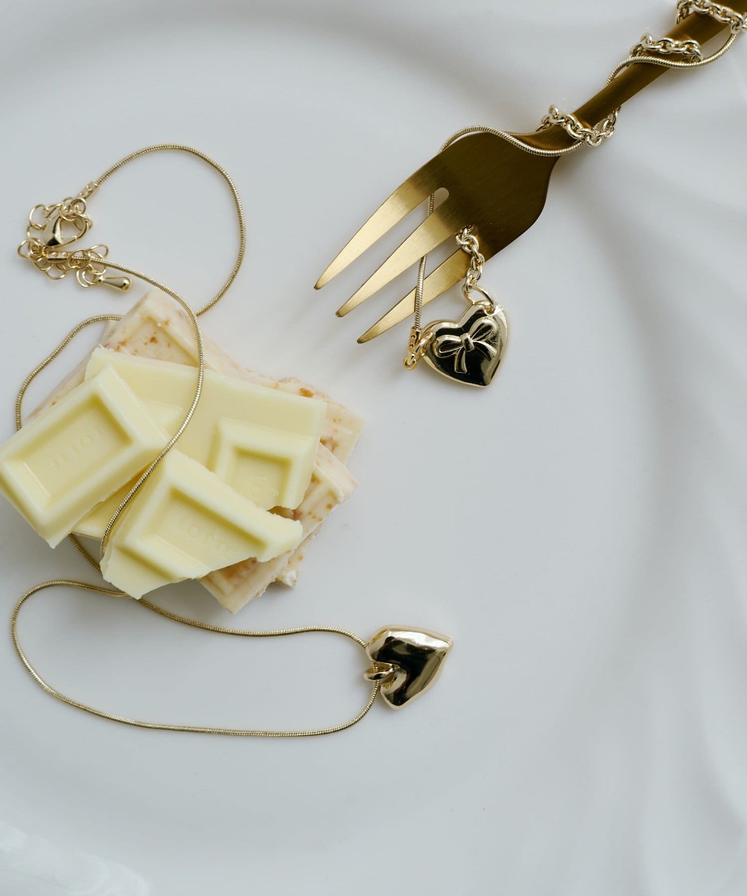 Kastane(カスタネ) 【fiw./3.12(木)12:00発売/WEB先行】ハートリボンネックレス