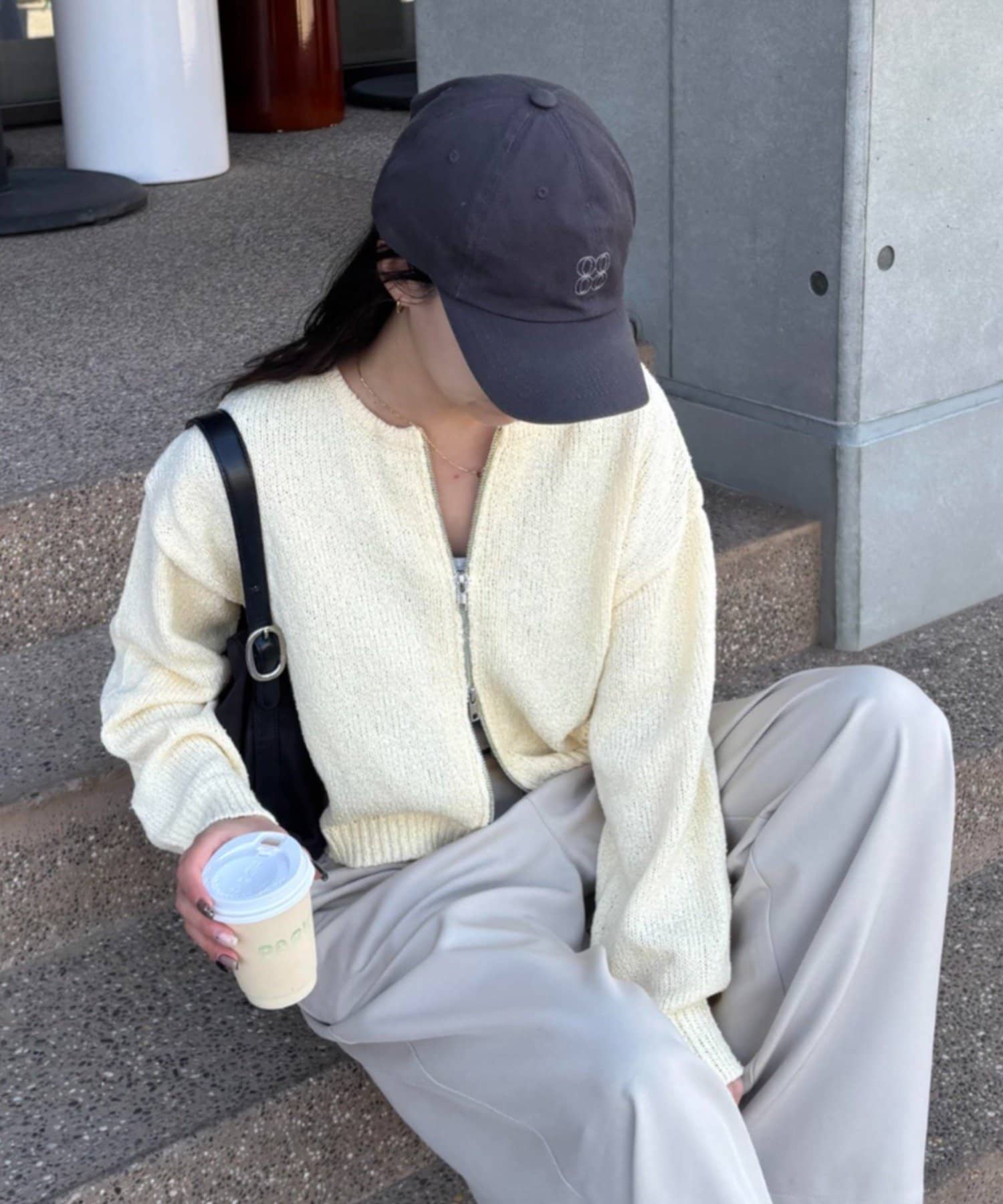 COLONY 2139(コロニー トゥーワンスリーナイン) 【PIKO企画】ミニブークレWジップカーディガン