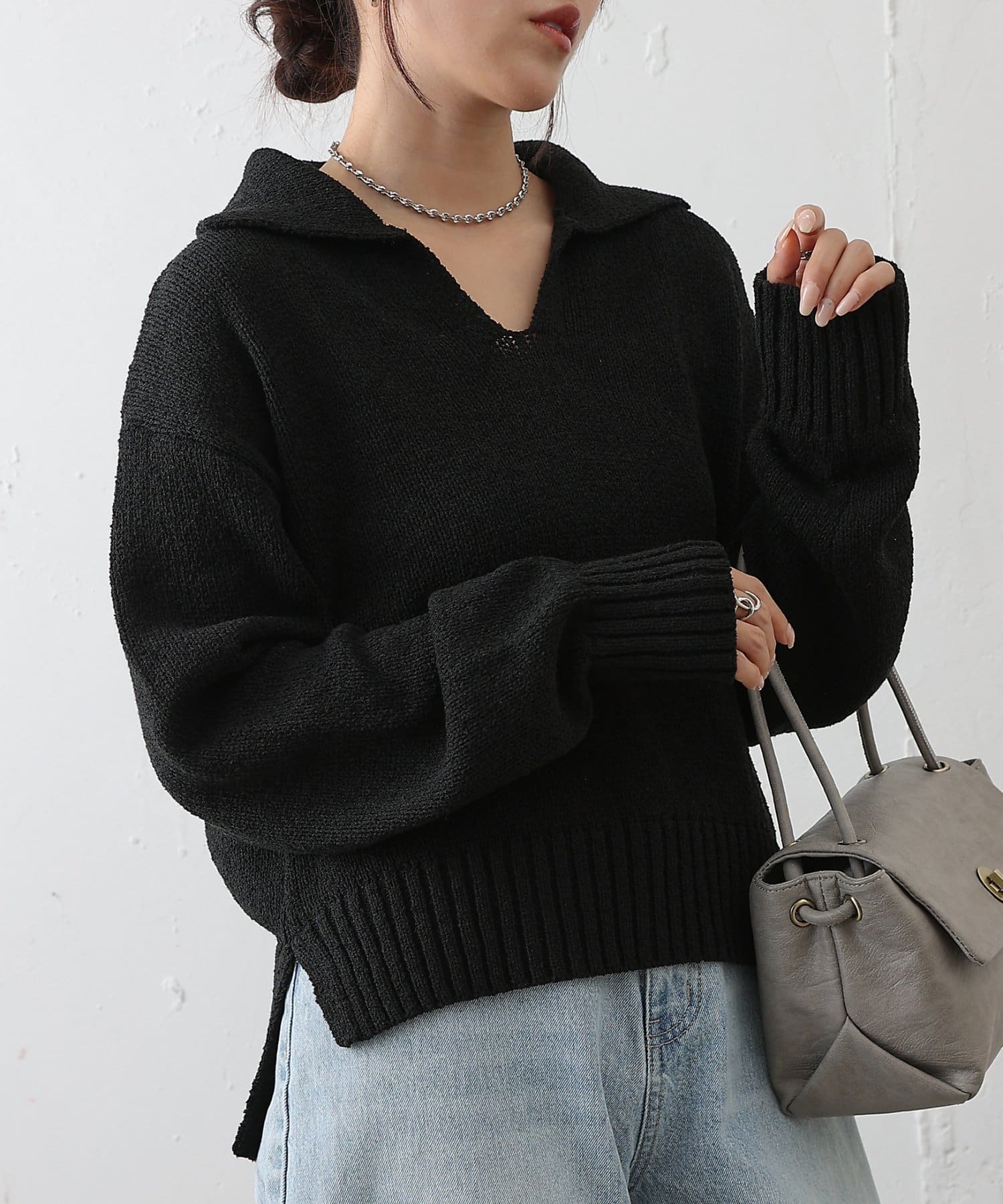 COLONY 2139(コロニー トゥーワンスリーナイン) ミニブークレスキッパーニットプルオーバー