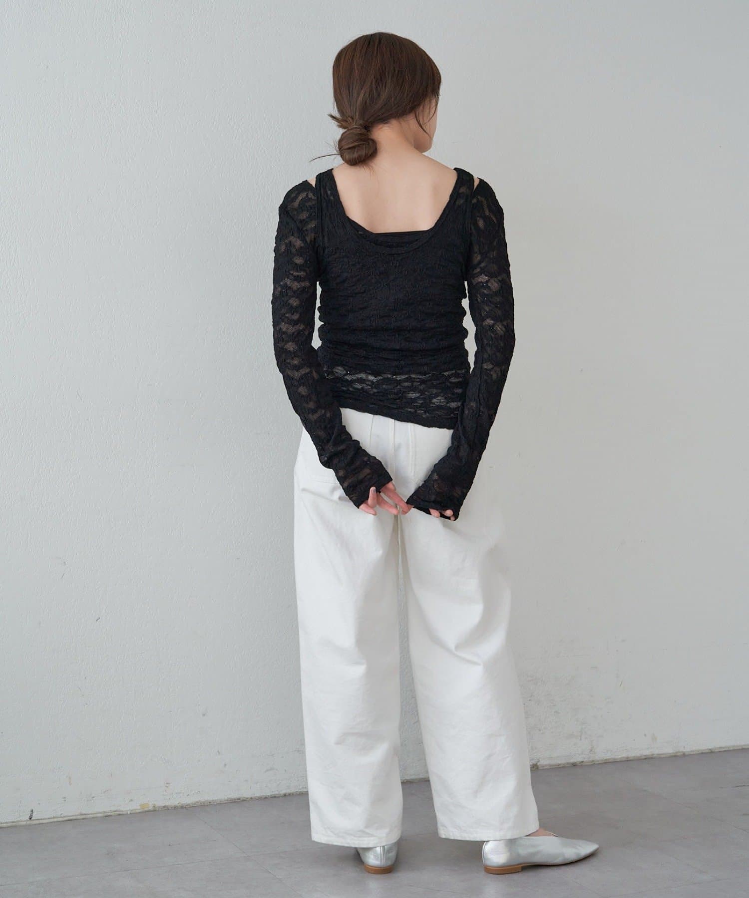 SHENERY(シーナリー) 【再入荷】レースレイヤードカットソー