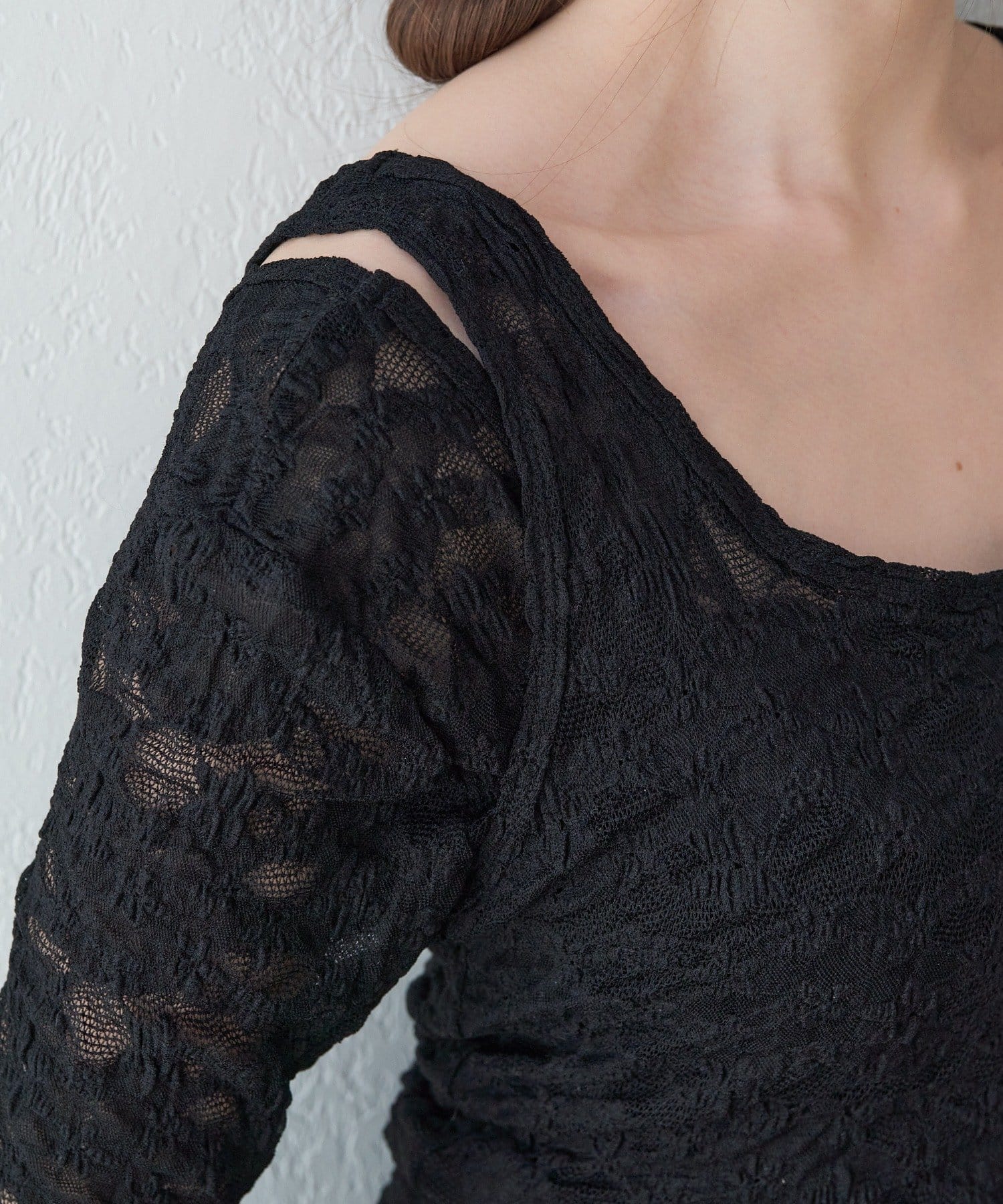 SHENERY(シーナリー) 【再入荷】レースレイヤードカットソー