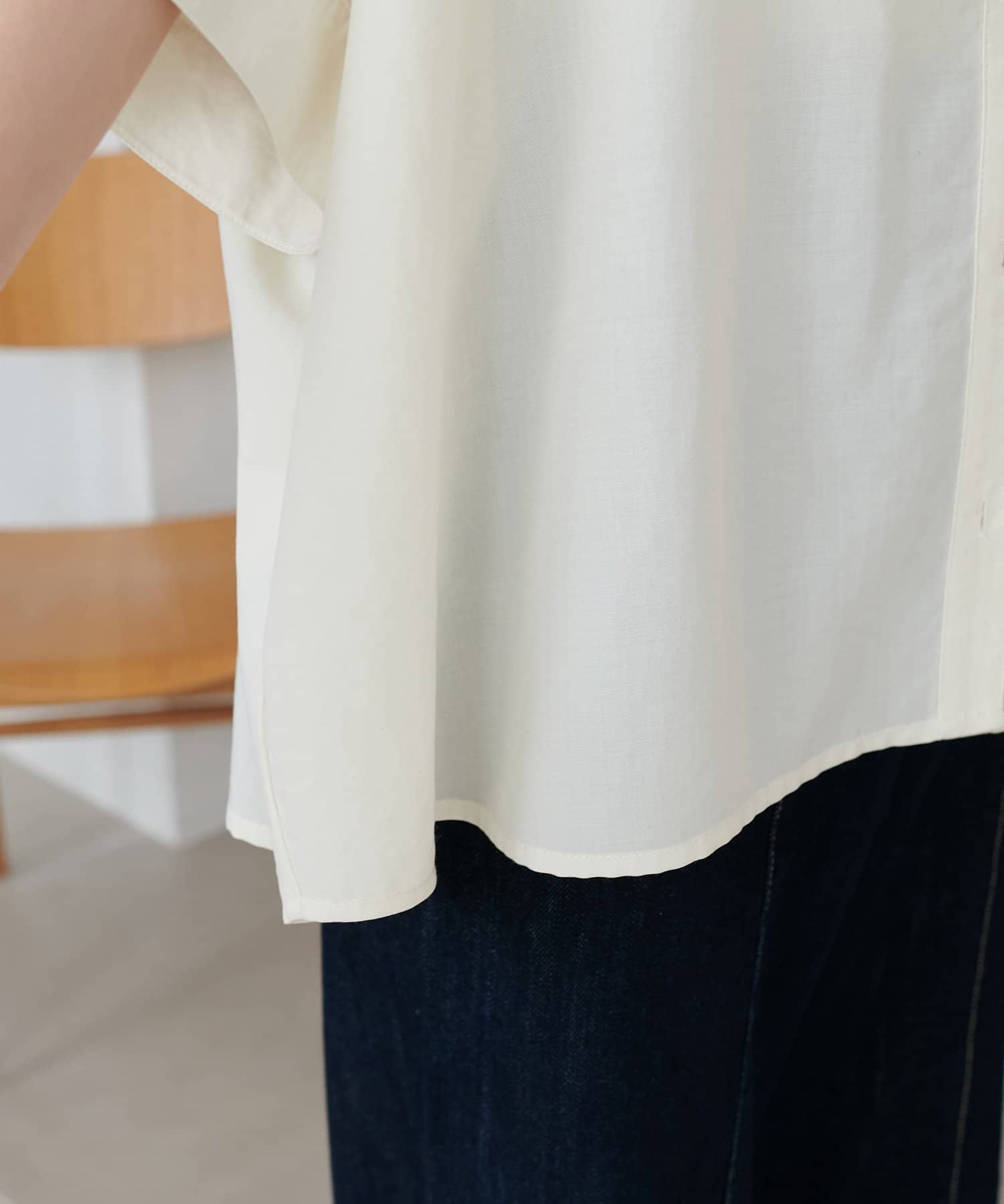 DISCOAT(ディスコート) スキッパー前開き半袖シャツ