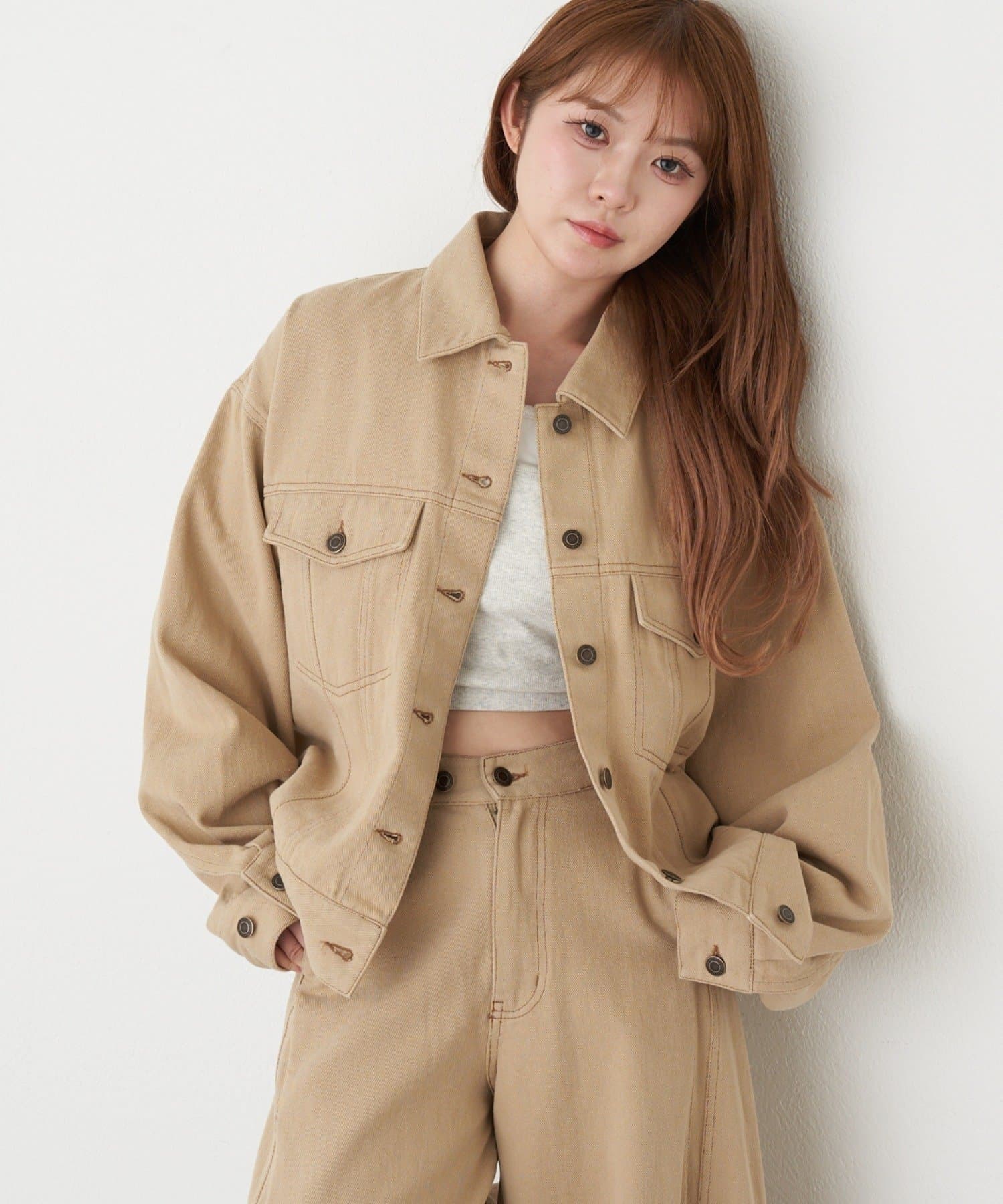 RAY CASSIN(レイカズン) 【SET UPで着られる！】ウエストシェイプデニムGジャン