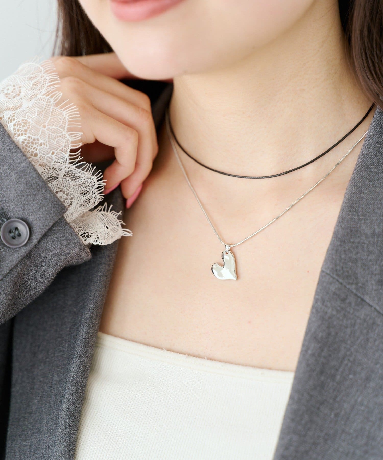 Kastane(カスタネ) 【fiw./3.12(木)12:00発売/WEB先行】ハートチョーカー＆スネークネックレス