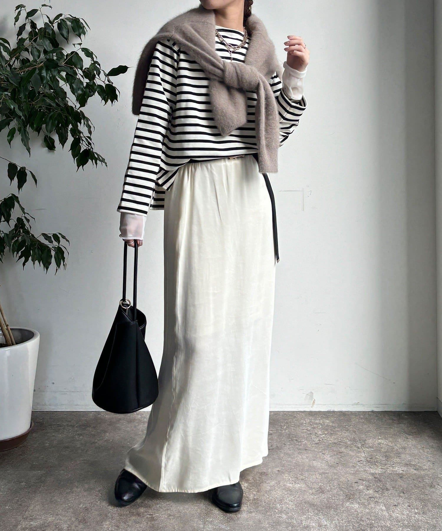 DouDou】ボーダーボートネックプルオーバー | OUTLET(アウトレット