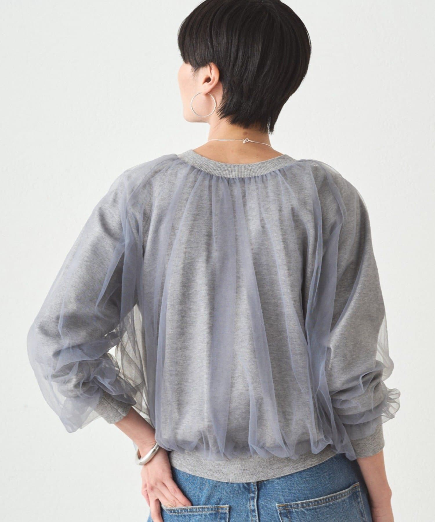 OUTLET(アウトレット) 【Loungedress】チュールニット