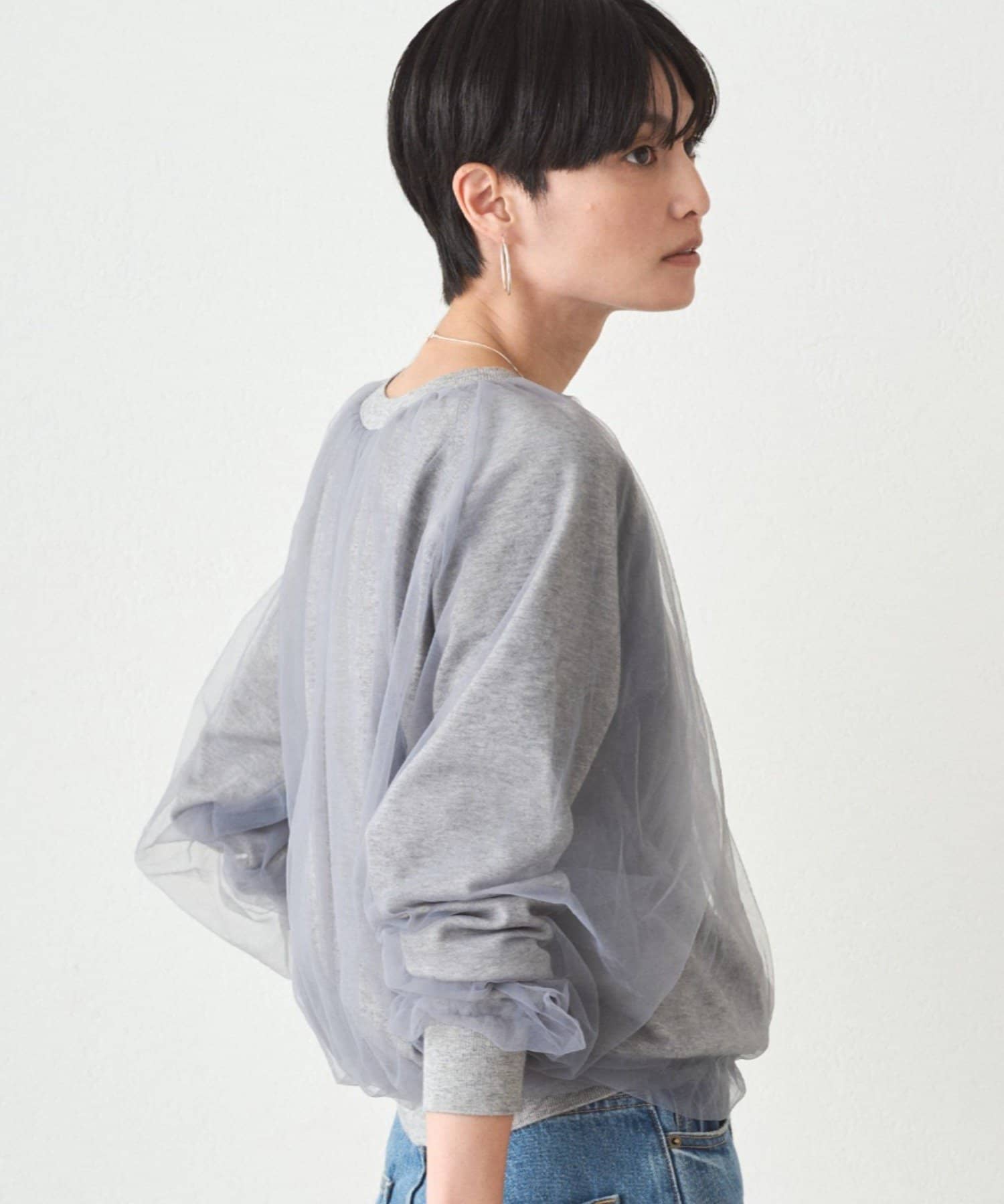 OUTLET(アウトレット) 【Loungedress】チュールニット