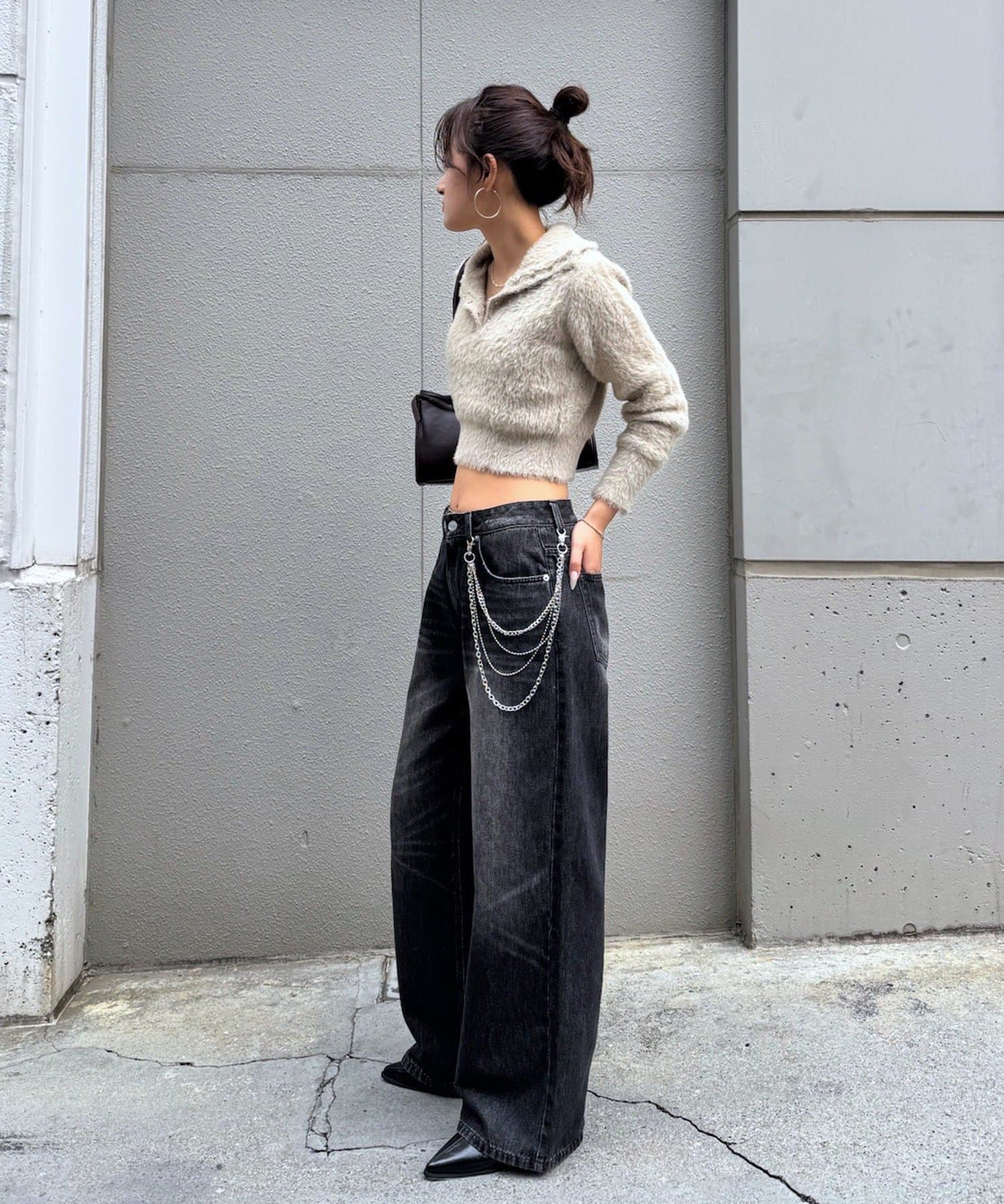 OUTLET(アウトレット) 【mline】シャギーハイネックニット