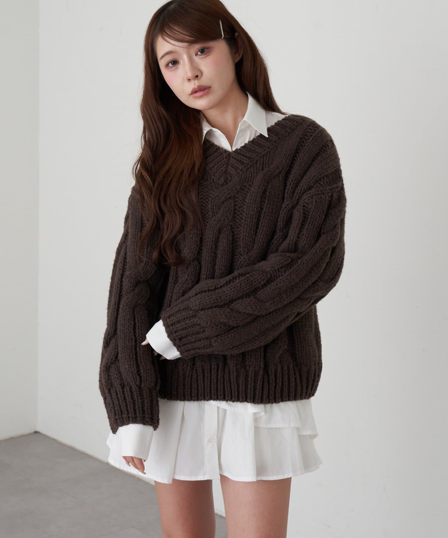 RAY CASSIN】ケーブルルーズニット | OUTLET(アウトレット)レディース