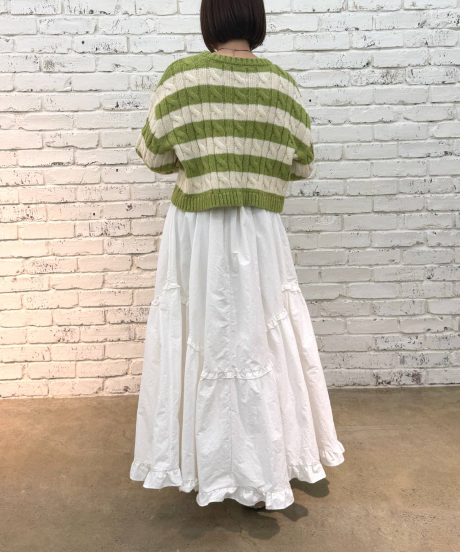 OUTLET(アウトレット) 【w closet】ボーダーアランニット