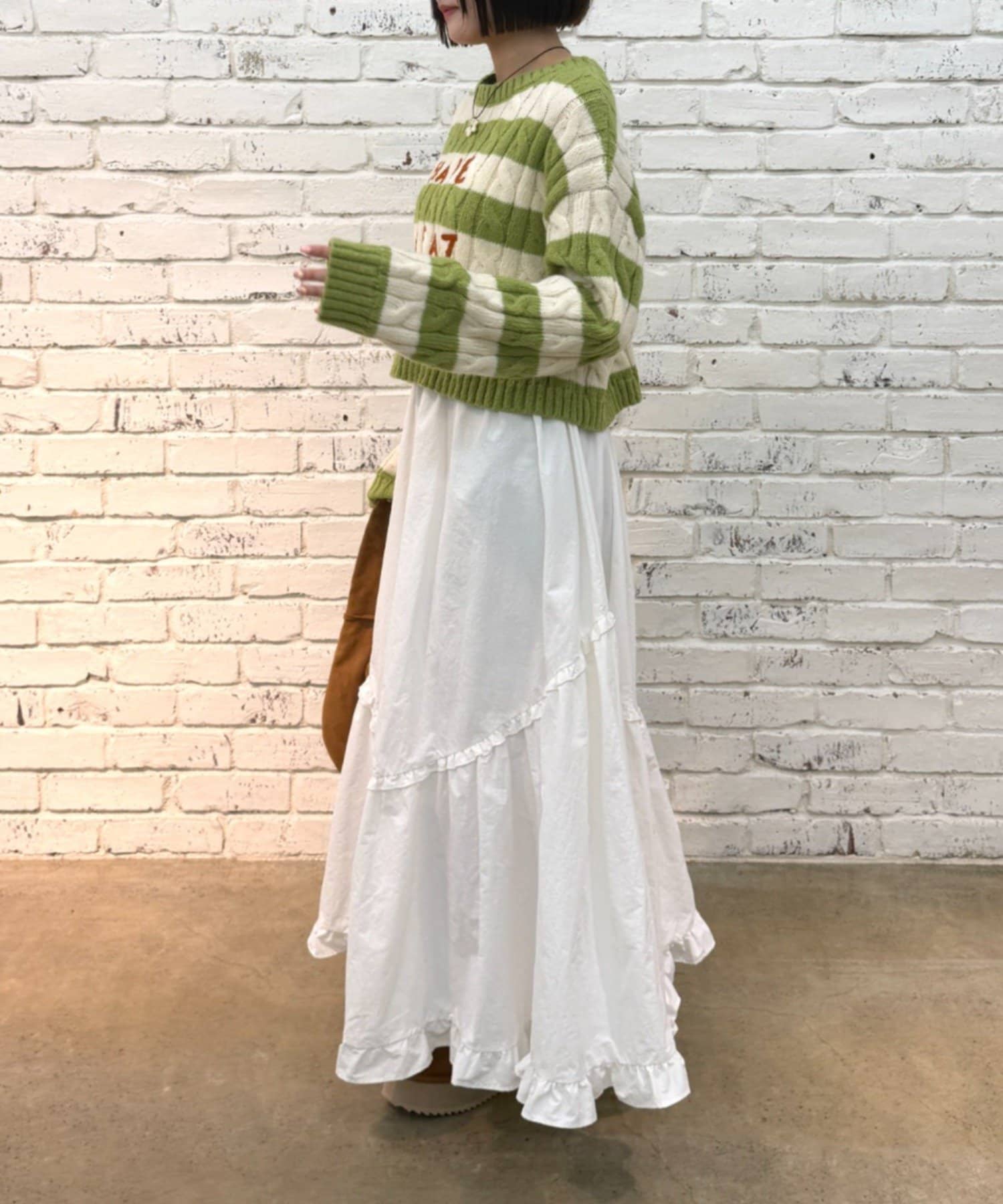 OUTLET(アウトレット) 【w closet】ボーダーアランニット