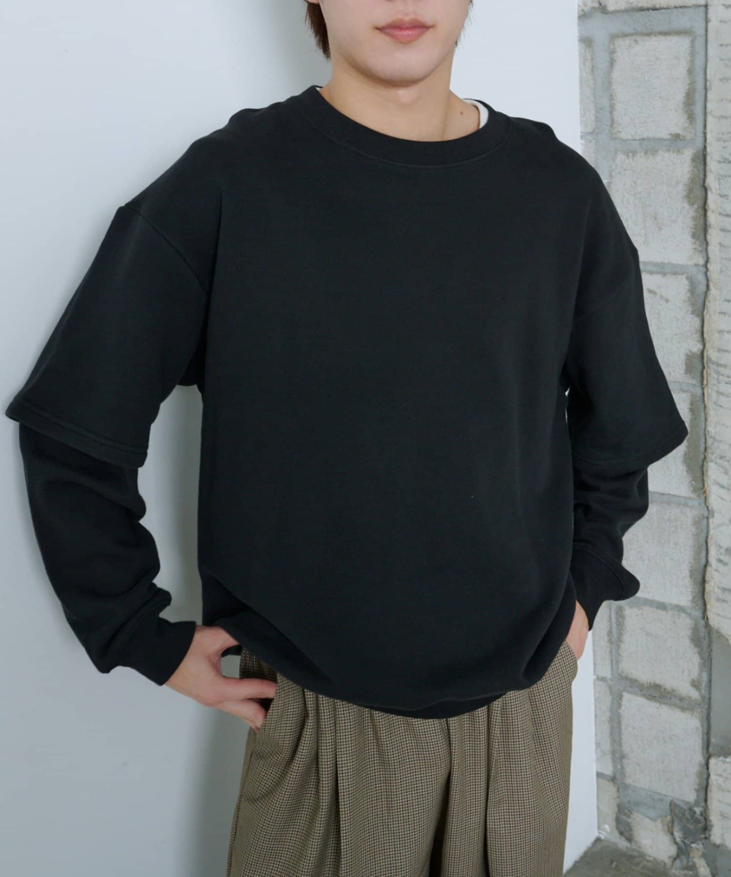 OUTLET(アウトレット) 【Kastane】レイヤードスリーブスウェットシャツ