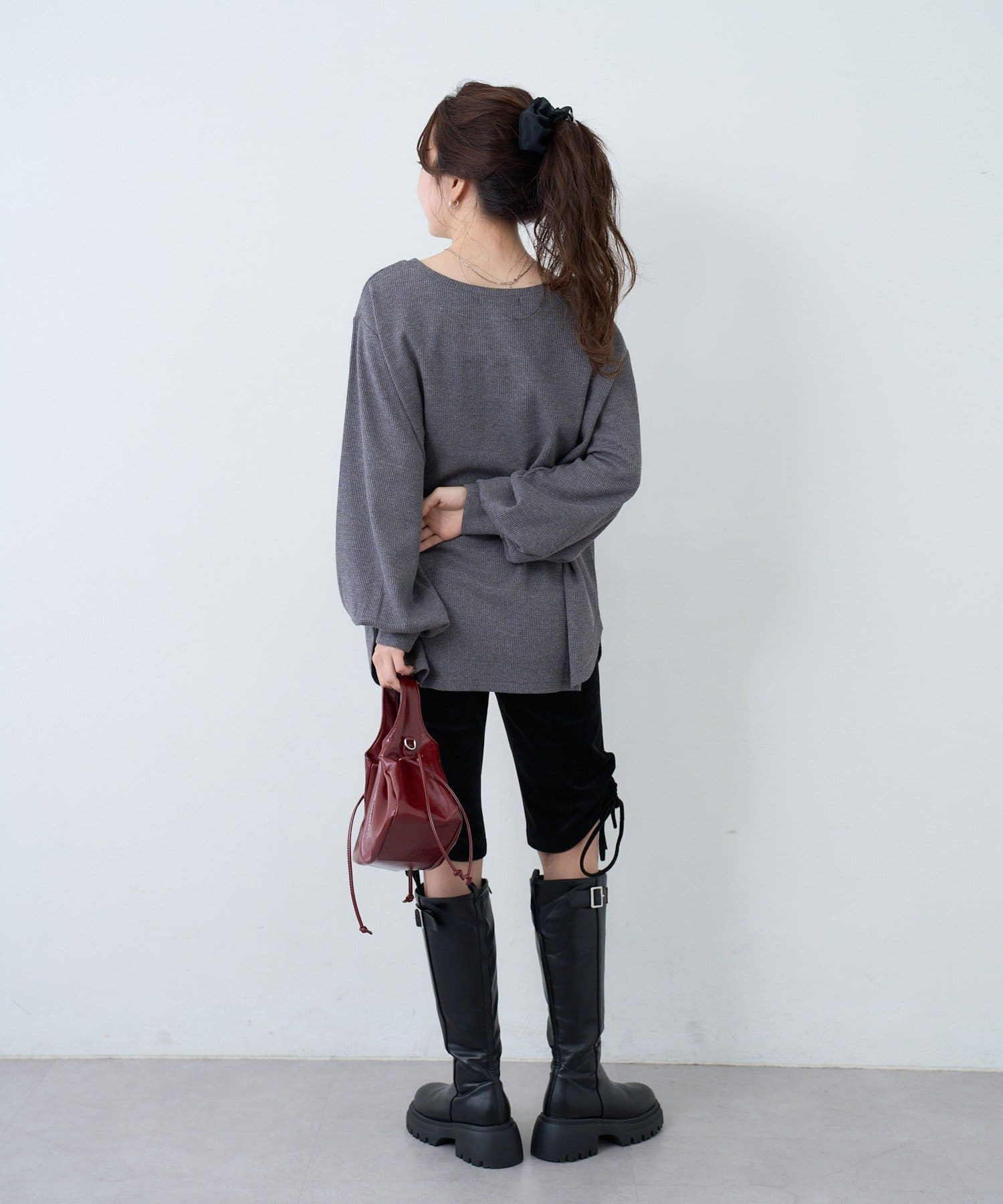 OUTLET(アウトレット) 【Kastane】ワッフルヘンリープルオーバー
