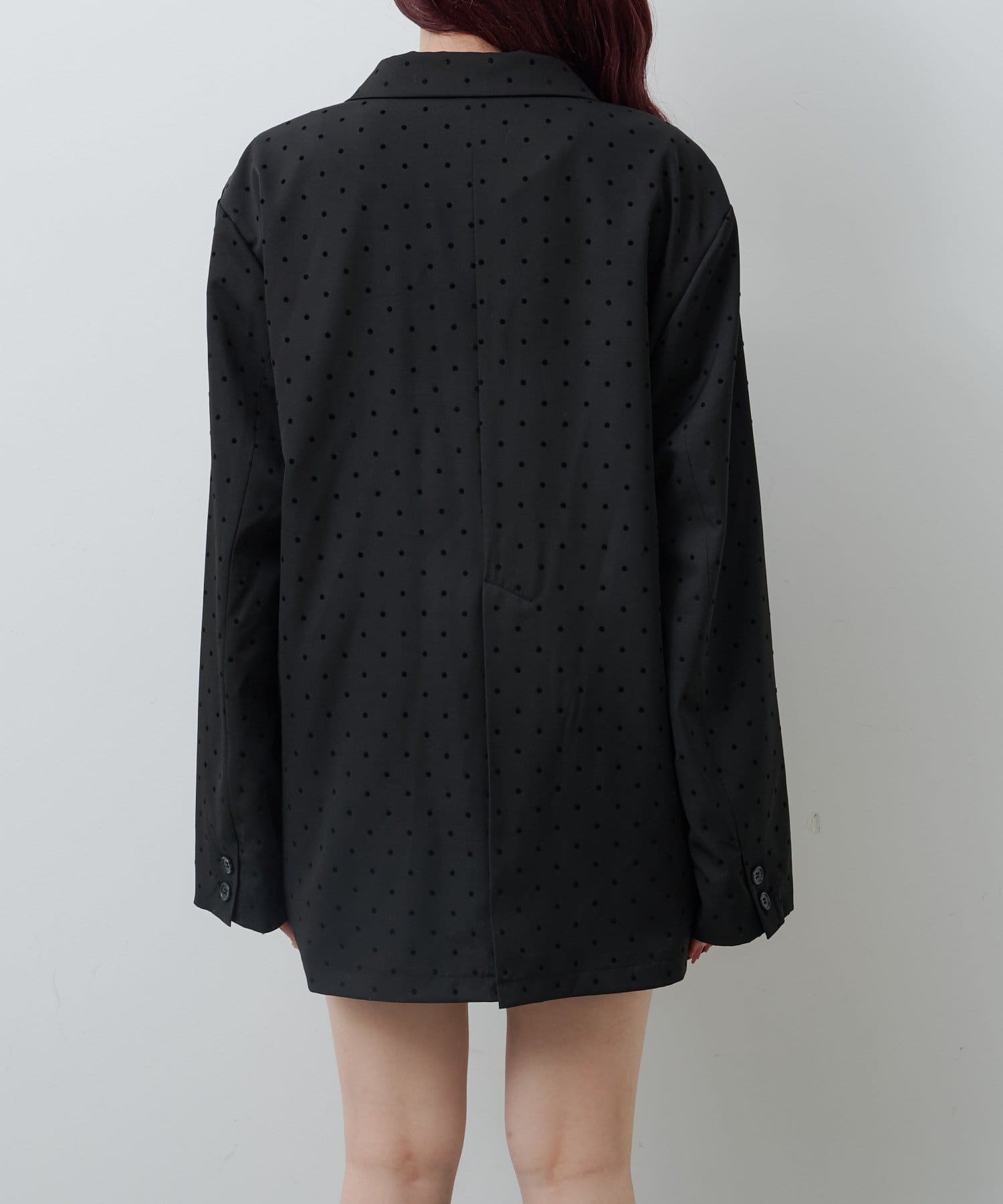 OUTLET(アウトレット) 【Kastane】ドットサテンジャケット