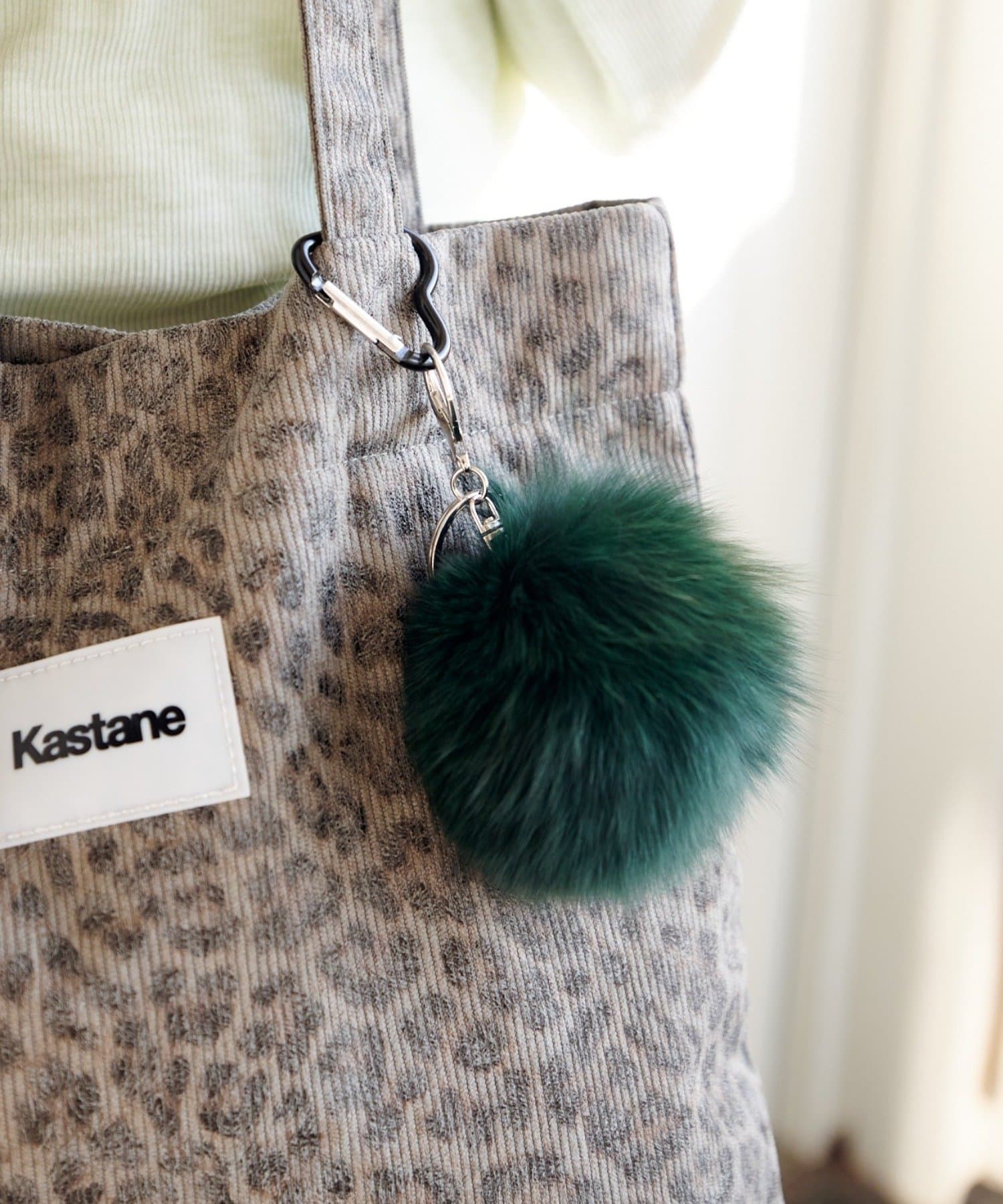 OUTLET(アウトレット) 【Kastane】ファーチャームキーホルダー
