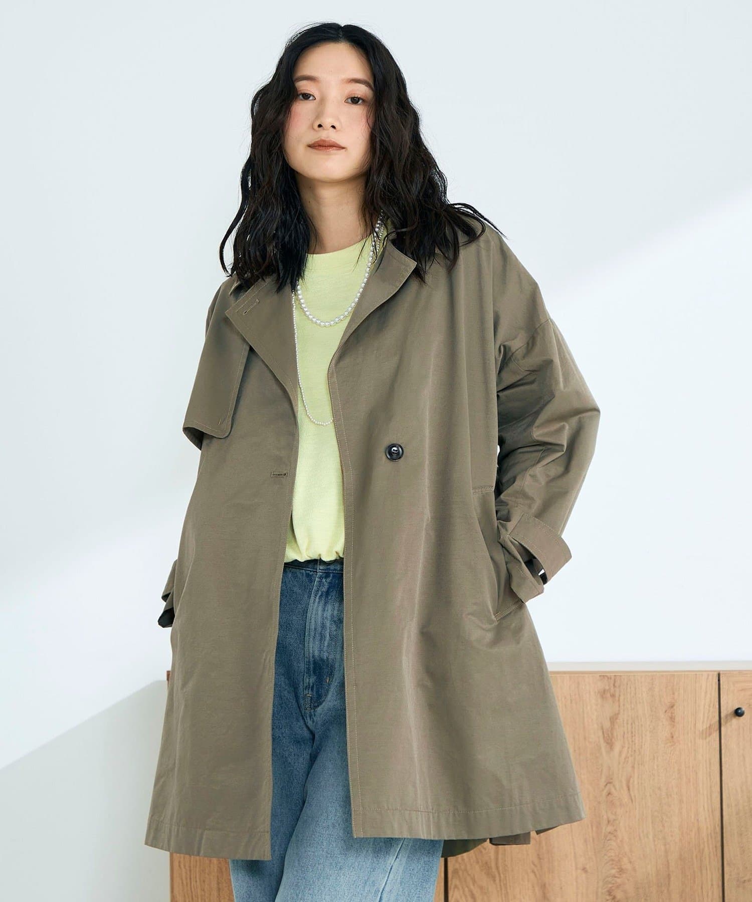 FREDY & GLOSTER(フレディ アンド グロスター) ミドル丈オーバートレンチコート