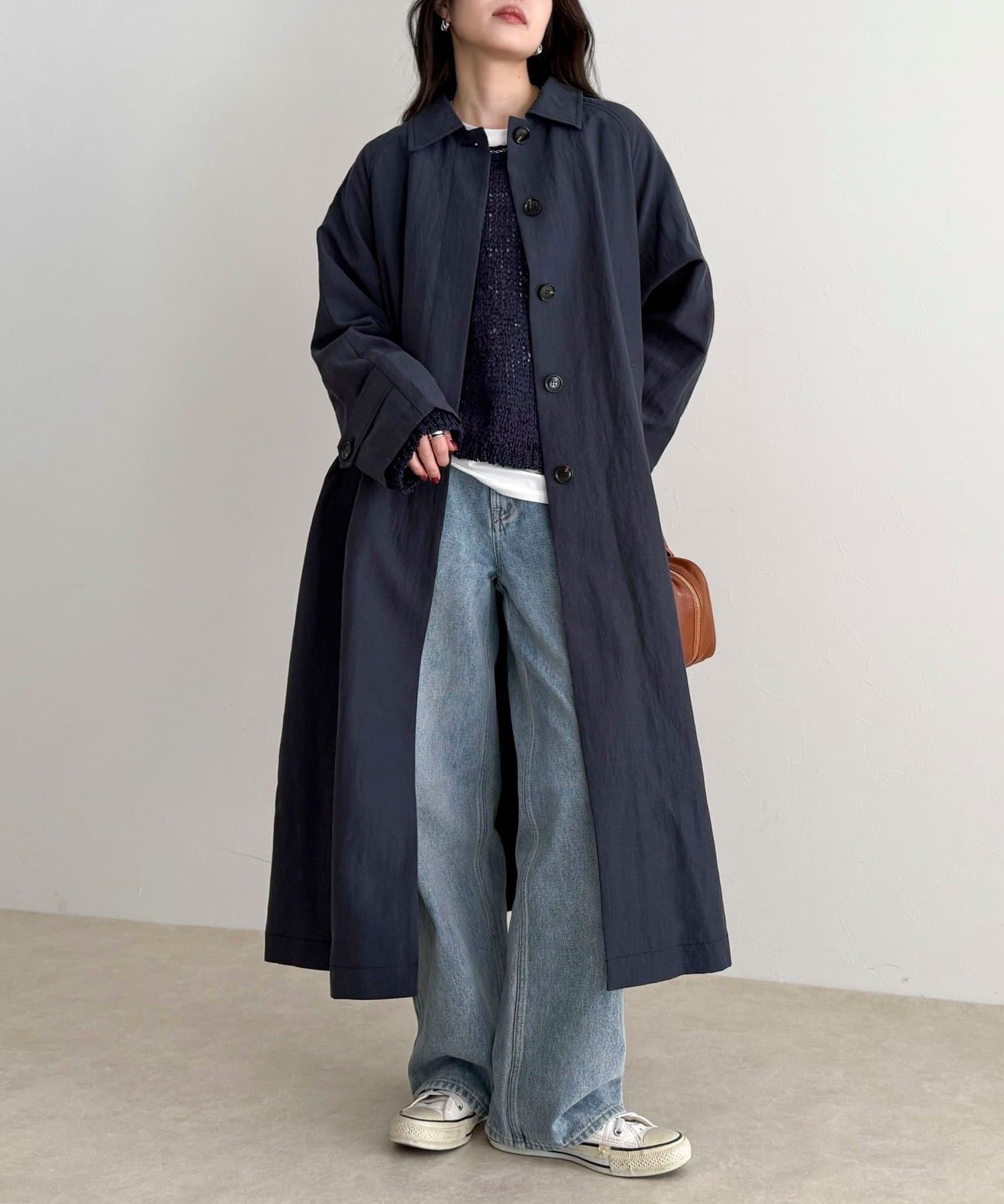 FREDY & GLOSTER(フレディ アンド グロスター) リネン混タンブラーステンカラーコート