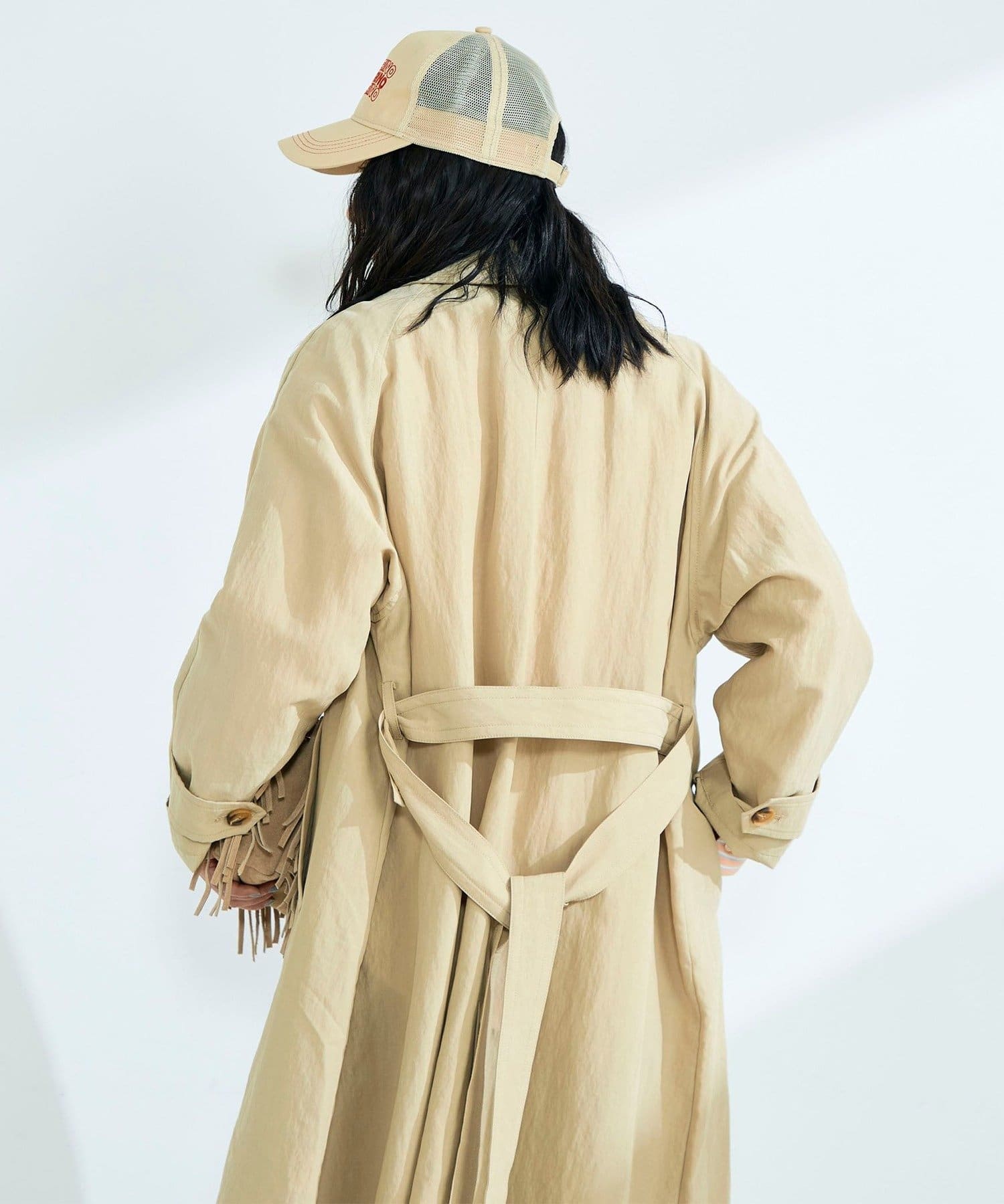 FREDY & GLOSTER(フレディ アンド グロスター) リネン混タンブラーステンカラーコート