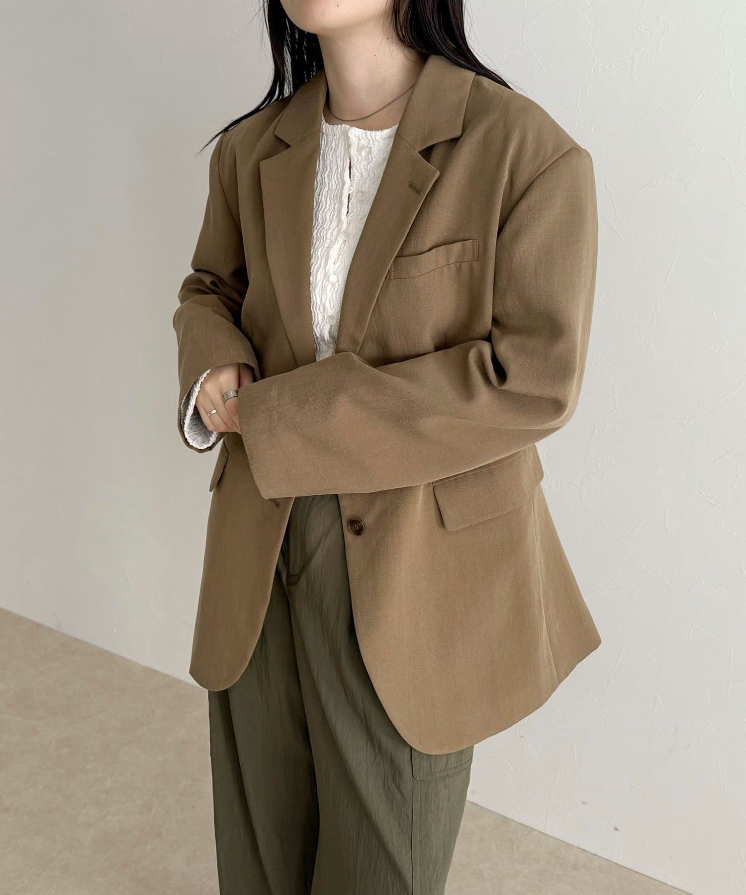 FREDY & GLOSTER(フレディ アンド グロスター) リネン混ラチネオーバージャケット