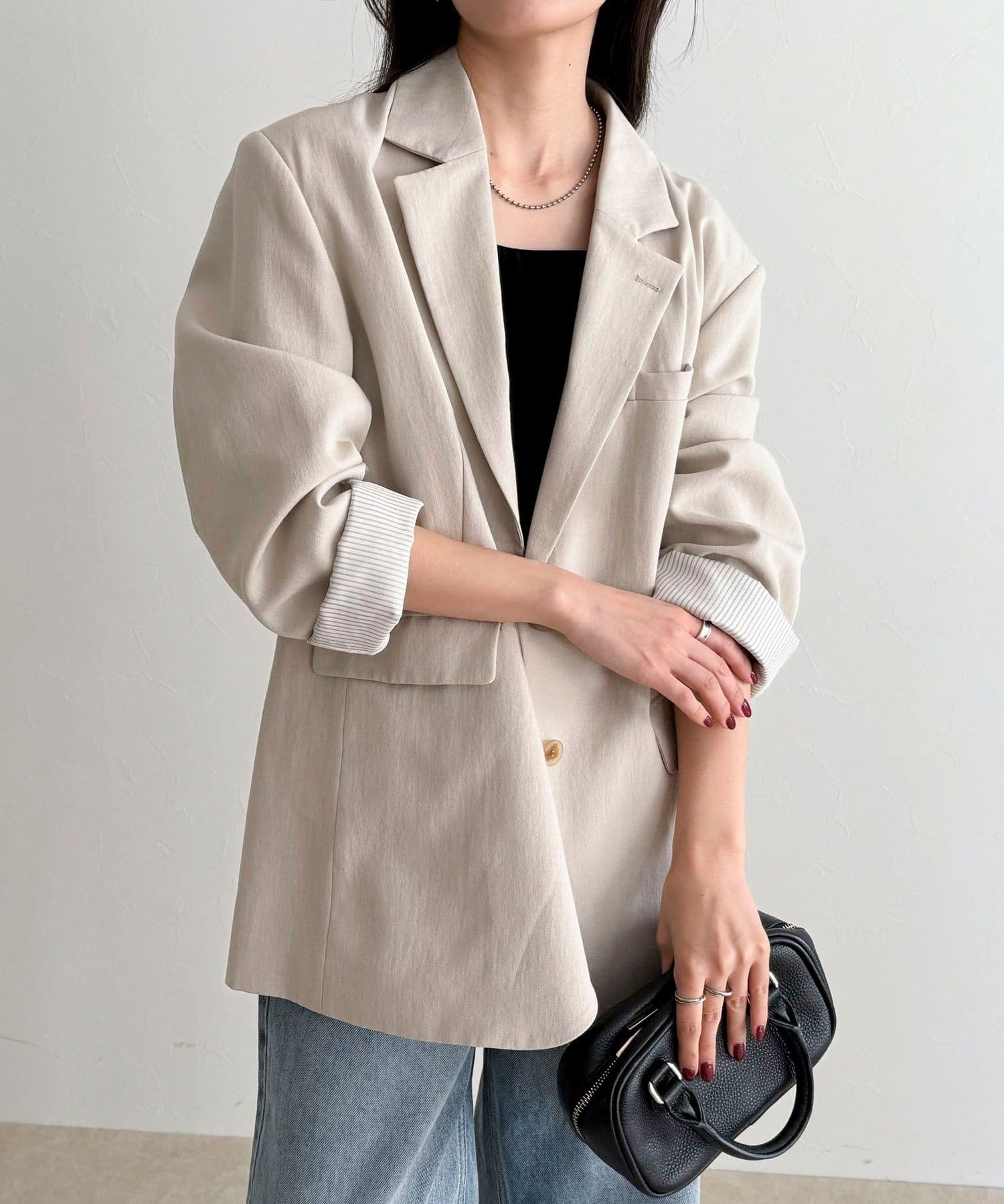 FREDY & GLOSTER(フレディ アンド グロスター) リネン混ラチネオーバージャケット