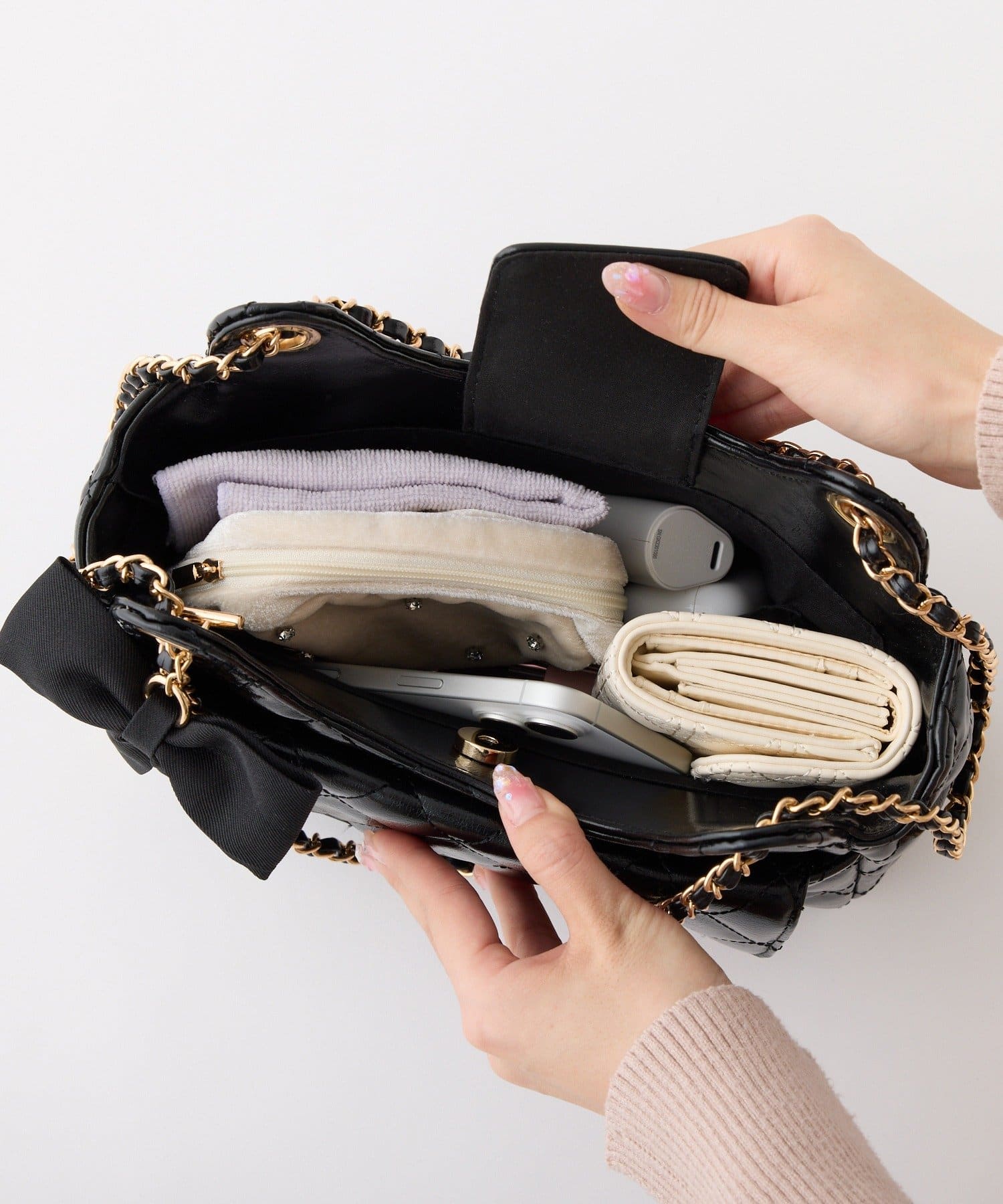 one after another NICE CLAUP(ワンアフターアナザー ナイスクラップ) チェーンショルダー２WAYバッグ