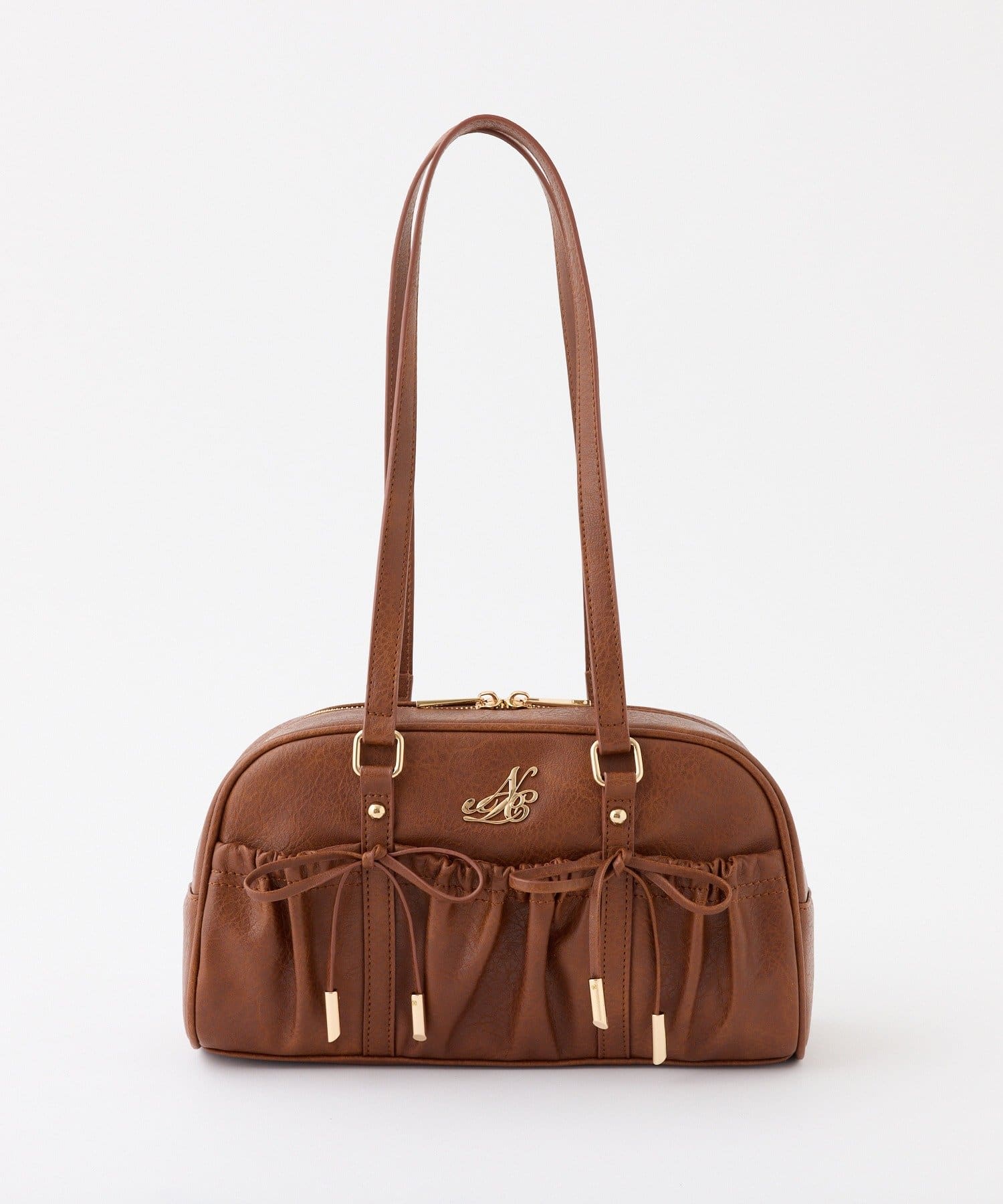 one after another NICE CLAUP(ワンアフターアナザー ナイスクラップ) ドロストリボン付きスクエアバッグ