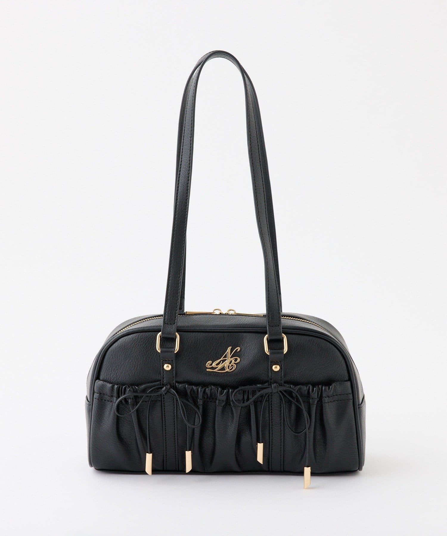 one after another NICE CLAUP(ワンアフターアナザー ナイスクラップ) ドロストリボン付きスクエアバッグ