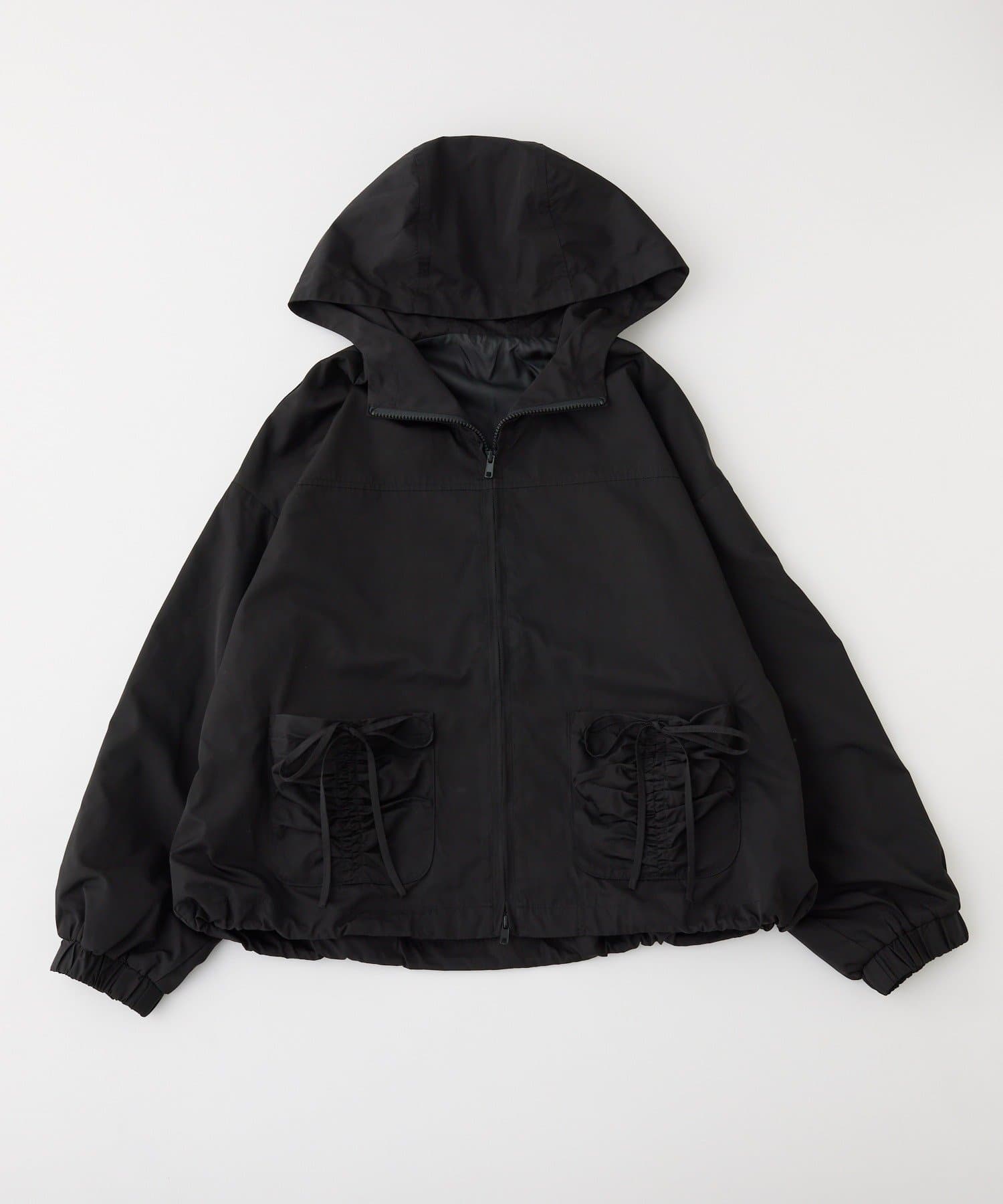 one after another NICE CLAUP(ワンアフターアナザー ナイスクラップ) ドロストリボンポケット付きマウンテンパーカー