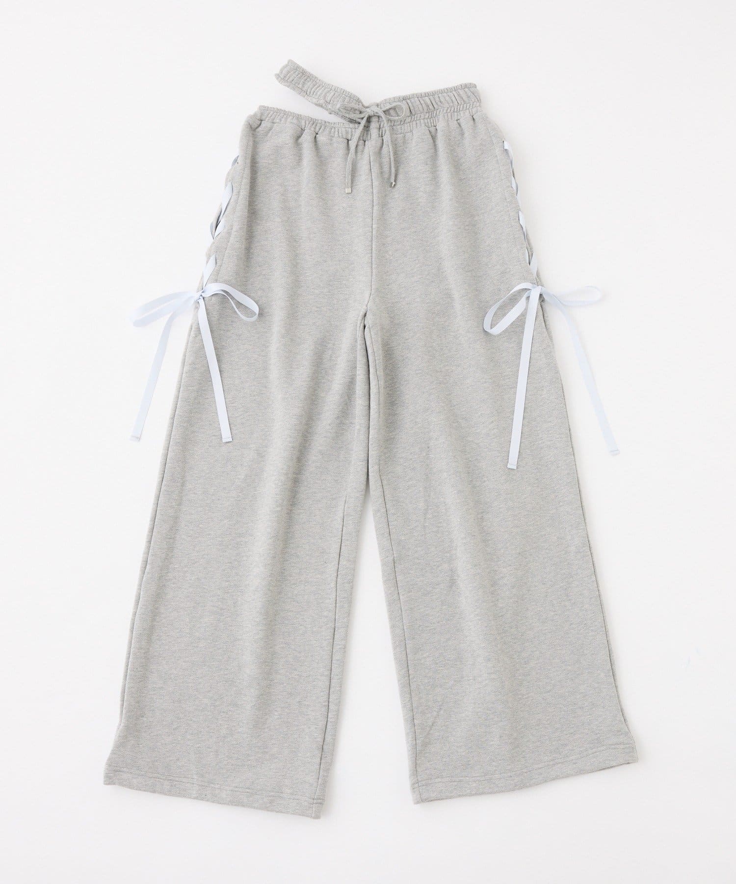 one after another NICE CLAUP(ワンアフターアナザー ナイスクラップ) 【セットアップ可能】サイドカットレースアップスウェットパンツ