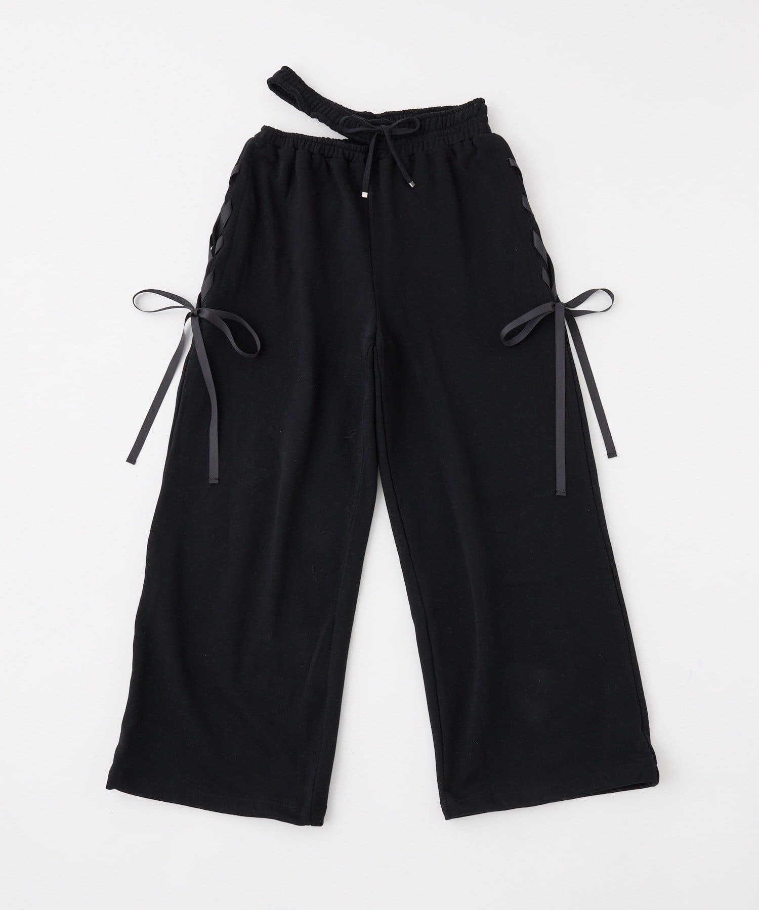 one after another NICE CLAUP(ワンアフターアナザー ナイスクラップ) 【セットアップ可能】サイドカットレースアップスウェットパンツ