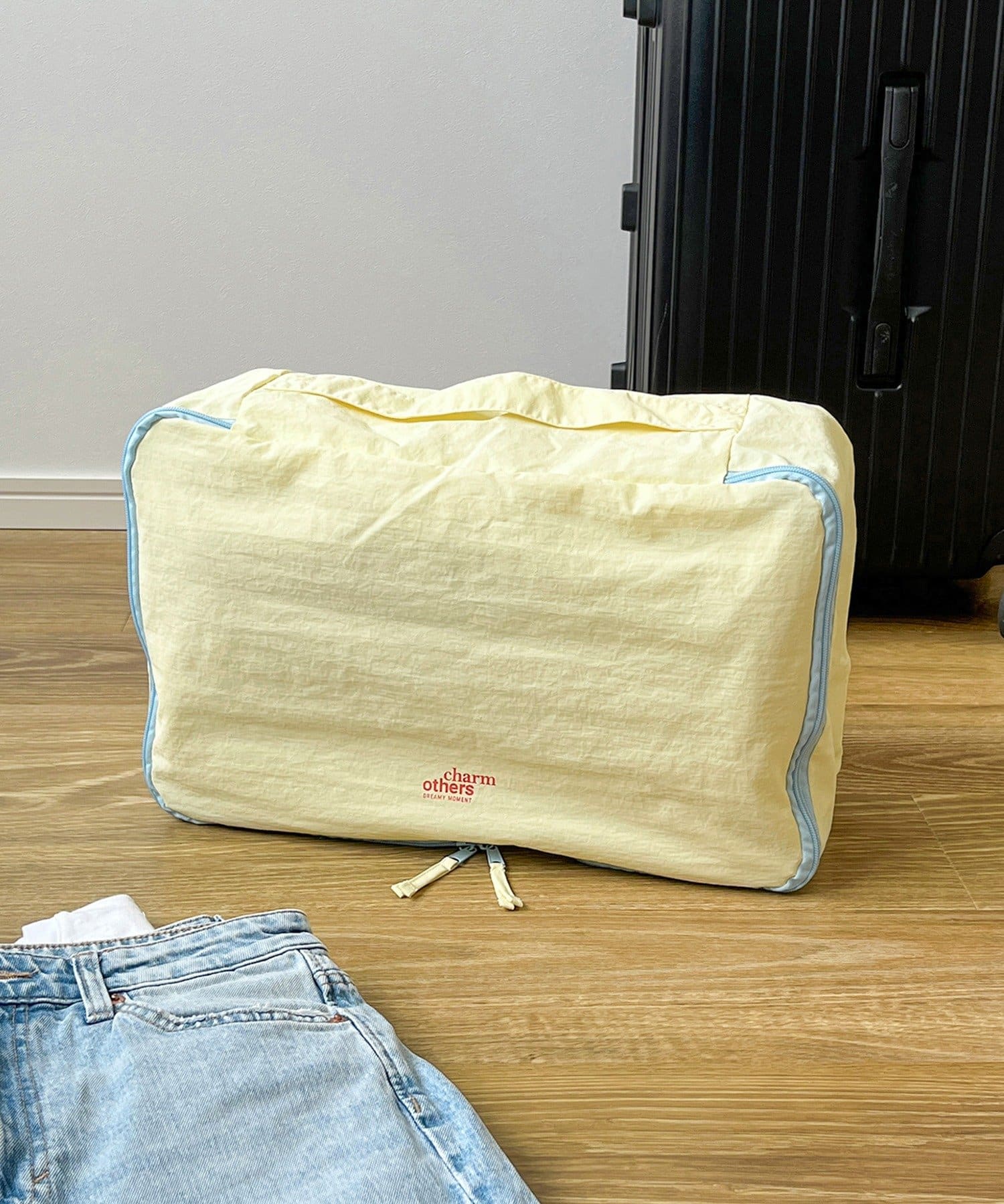 3COINS(スリーコインズ) 衣類収納バッグ：L