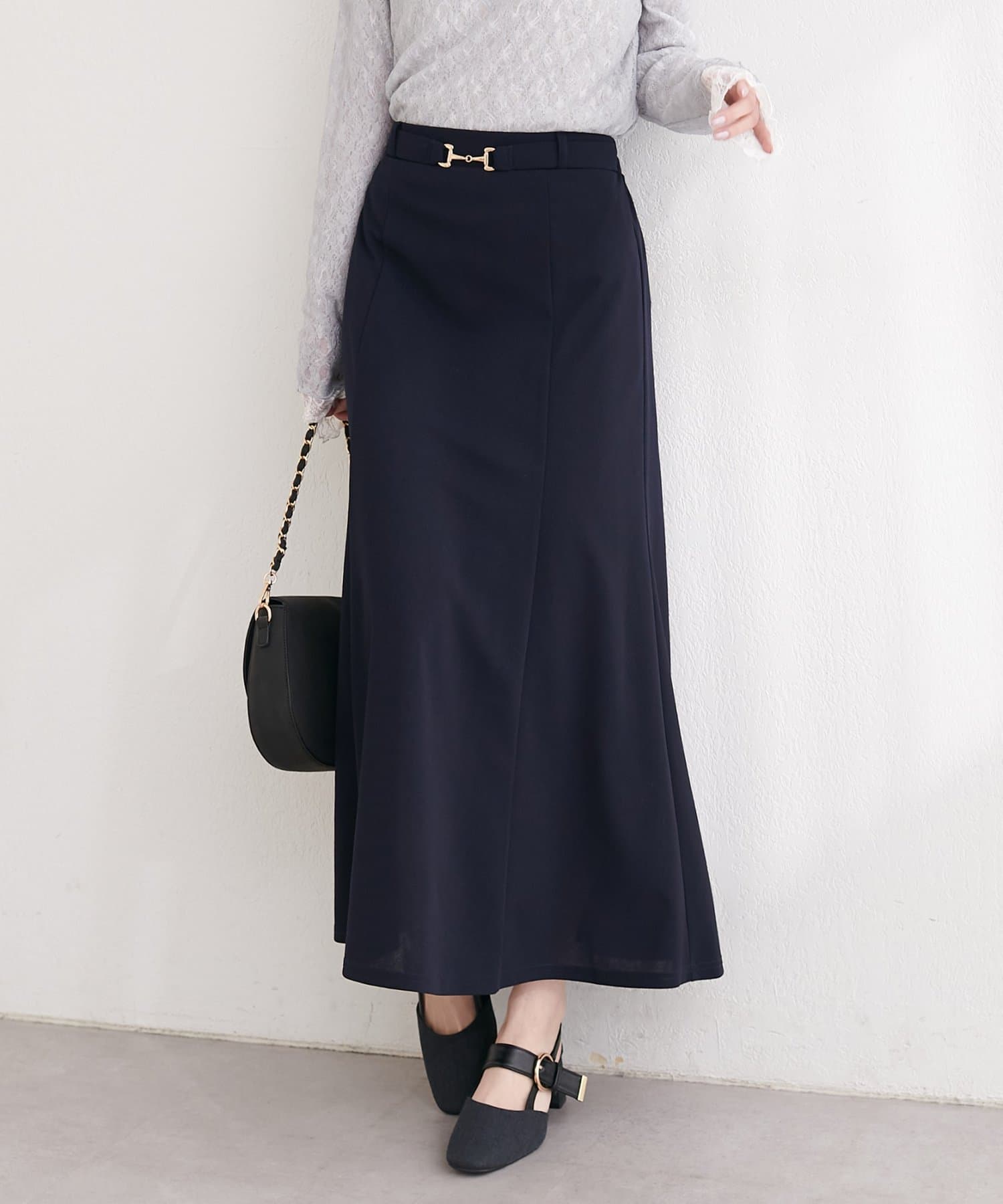 natural couture(ナチュラルクチュール) カットジョーゼットビットスカート