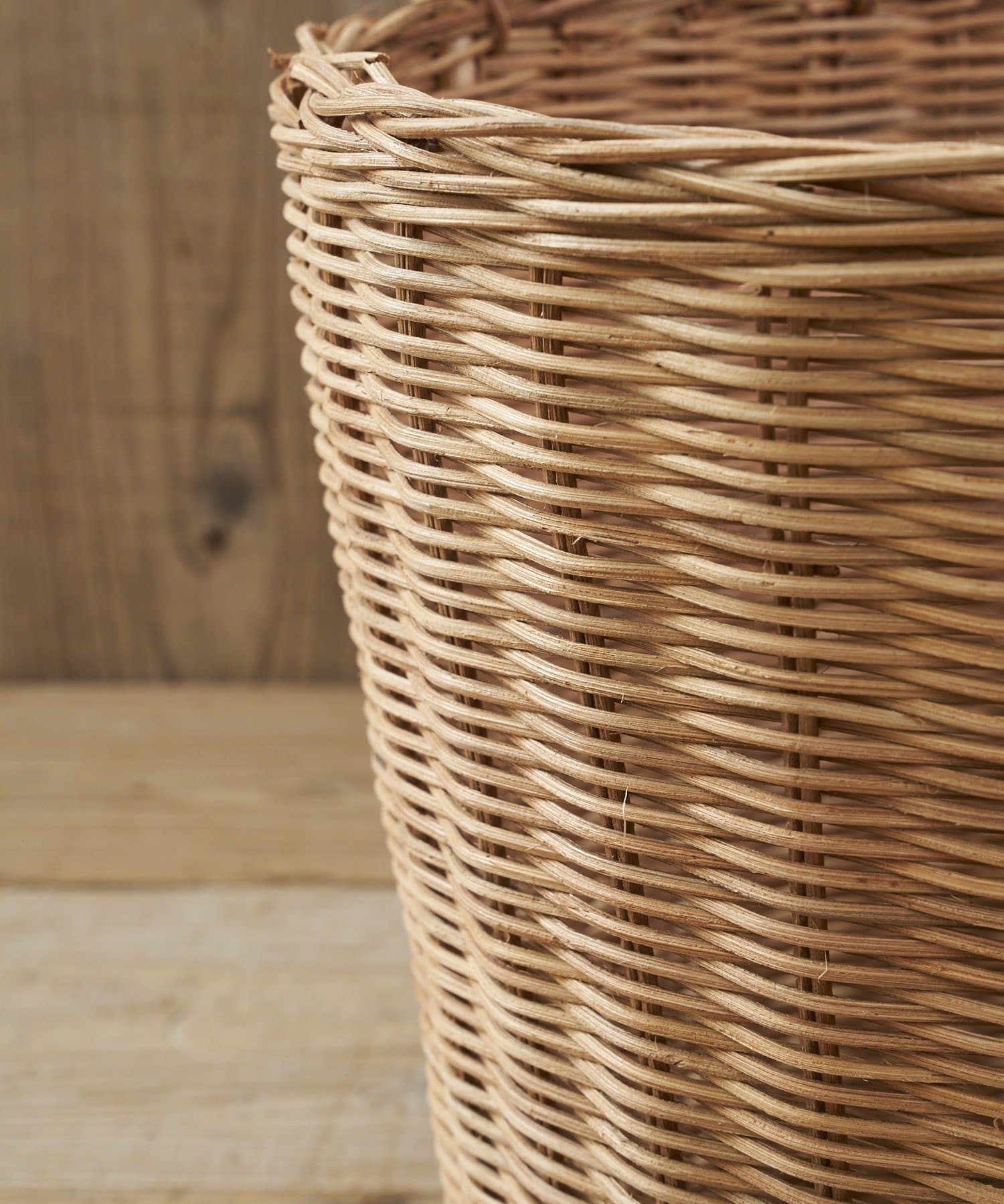 salut!(サリュ) 《WEB限定再入荷》ラタン持ち手付ラウンドバスケット