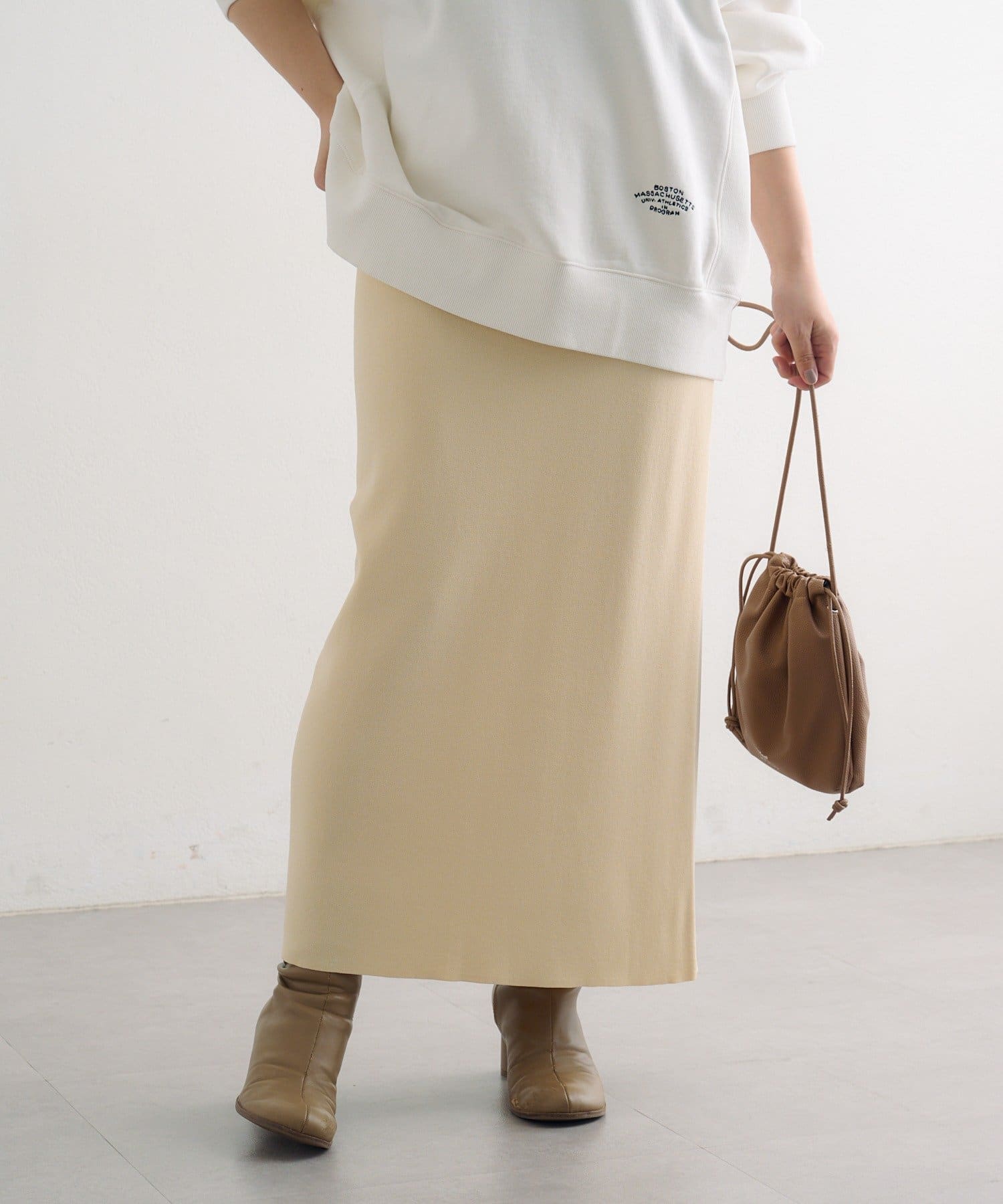 PUAL CE CIN(ピュアルセシン) ＼累計1万枚突破！／《-3㎏見え》【Du noir】ナロースカート