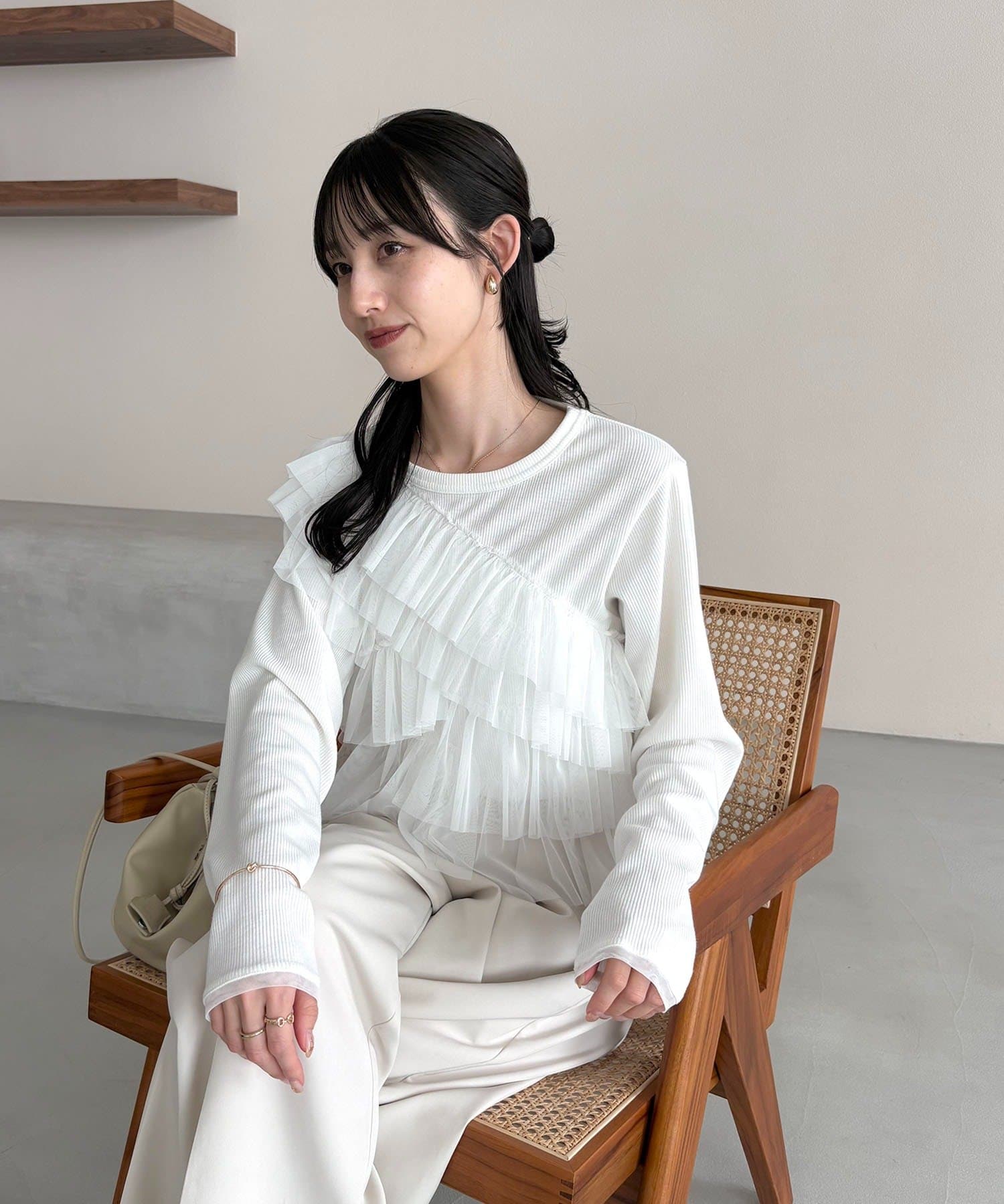 CAPRICIEUX LE'MAGE(カプリシュレマージュ) 【kon企画】フリルドッキングロンT