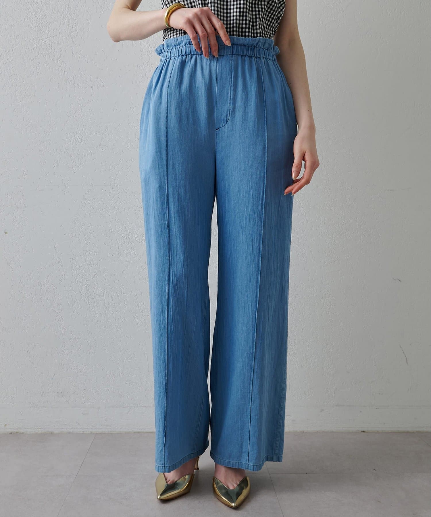 Whim Gazette(ウィム ガゼット) 【Drawing Numbers】ソフトデニムワイドパンツ