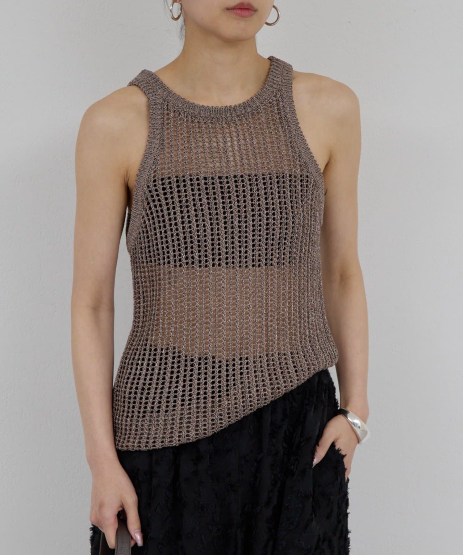 GALLARDAGALANTE(ガリャルダガランテ) 【近日予約開始】メッシュラメアメスリニット