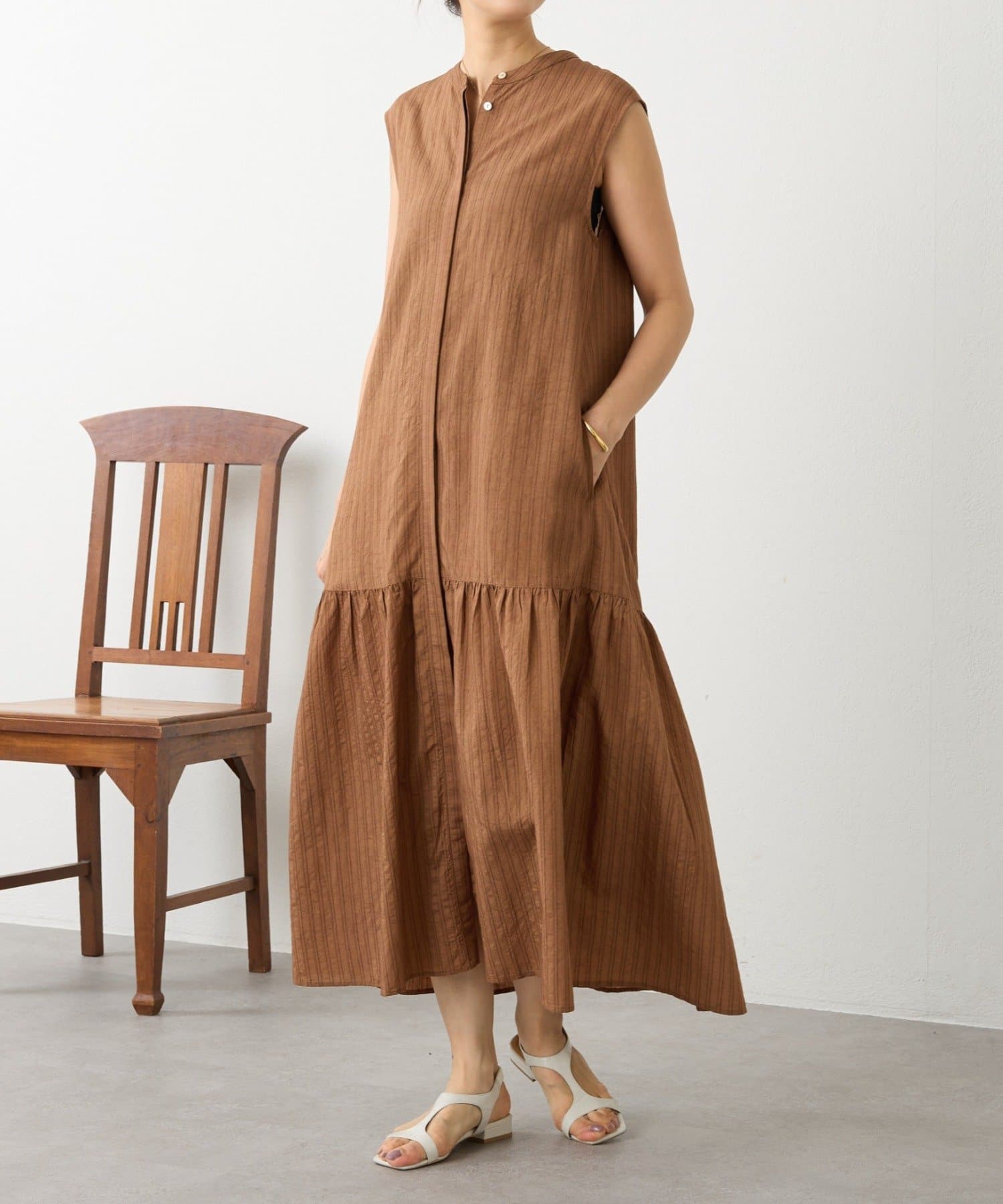 BEARDSLEY(ビアズリー) 《4/1(水)20：00予約開始》ナチュラルストライプワンピース