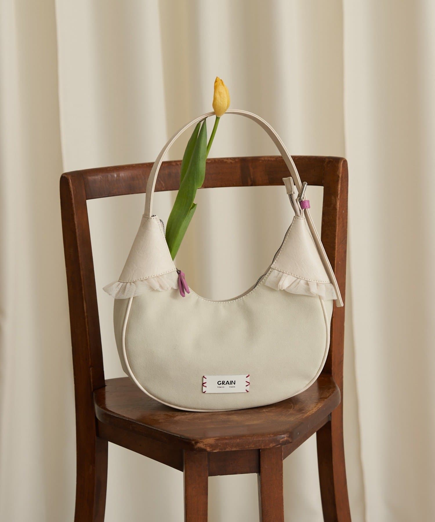 CIAOPANIC(チャオパニック) 【GRAIN/グレイン】スウェードドッキングチュールハンドバッグ