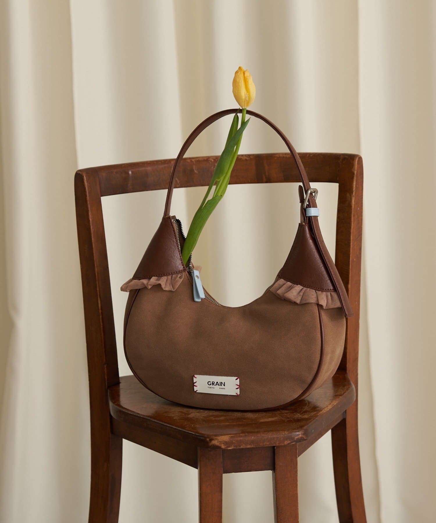 CIAOPANIC(チャオパニック) 【GRAIN/グレイン】スウェードドッキングチュールハンドバッグ