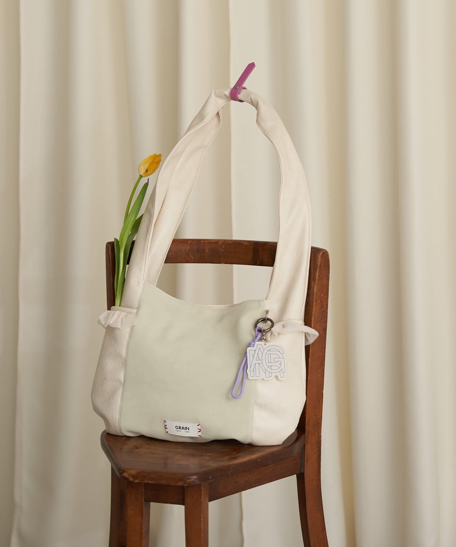 CIAOPANIC(チャオパニック) 【GRAIN/グレイン】スウェードドッキングチュールトートバック