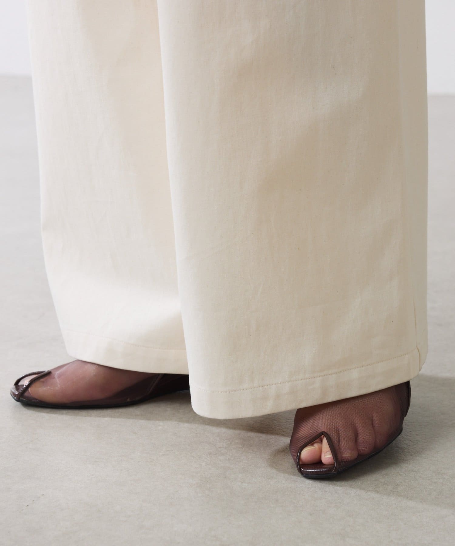 COLLAGE GALLARDAGALANTE(コラージュ ガリャルダガランテ) 【脚長効果】サスペンダーワイドタックパンツ