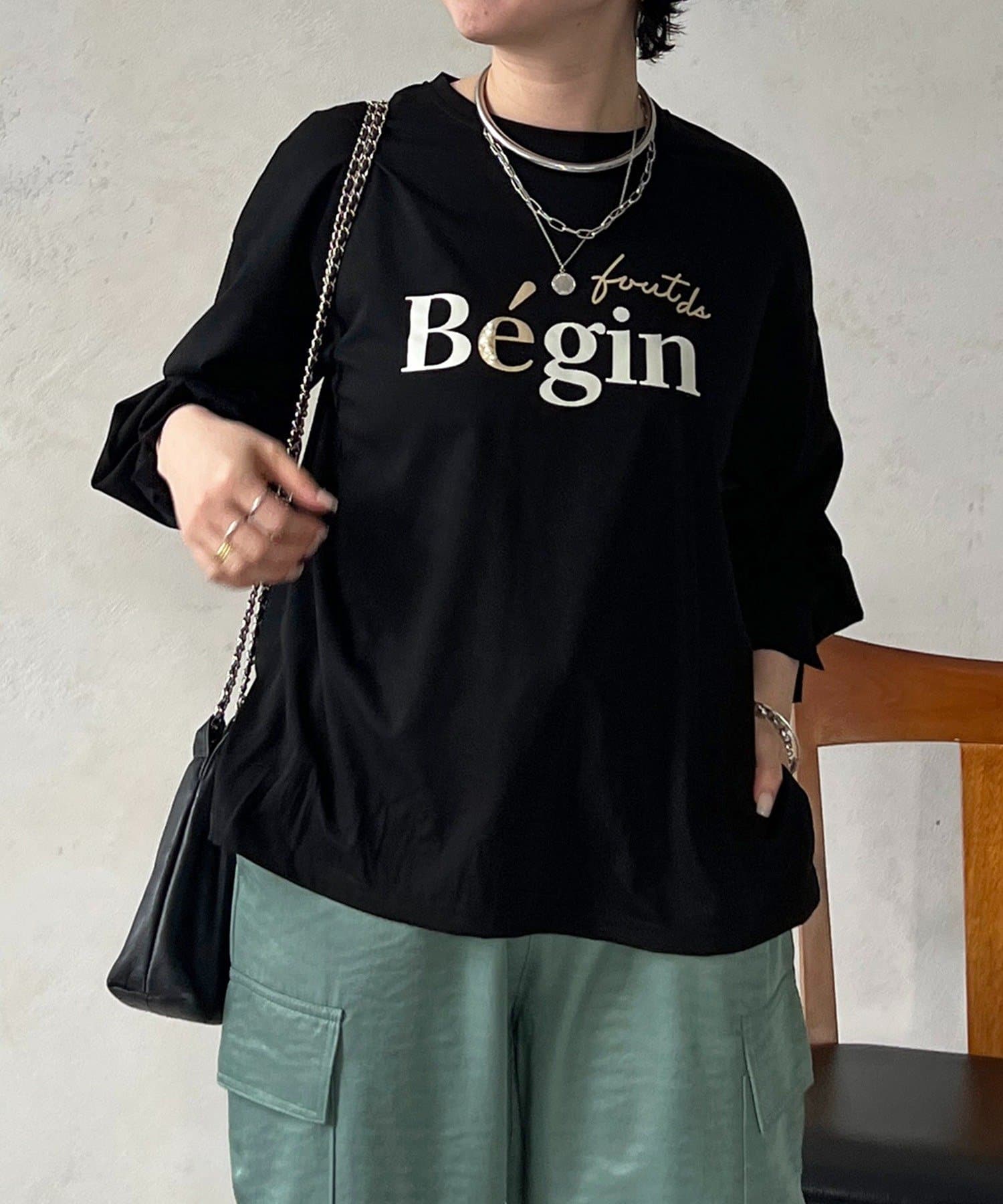 un dix cors(アンディコール) パール付きロゴＴ