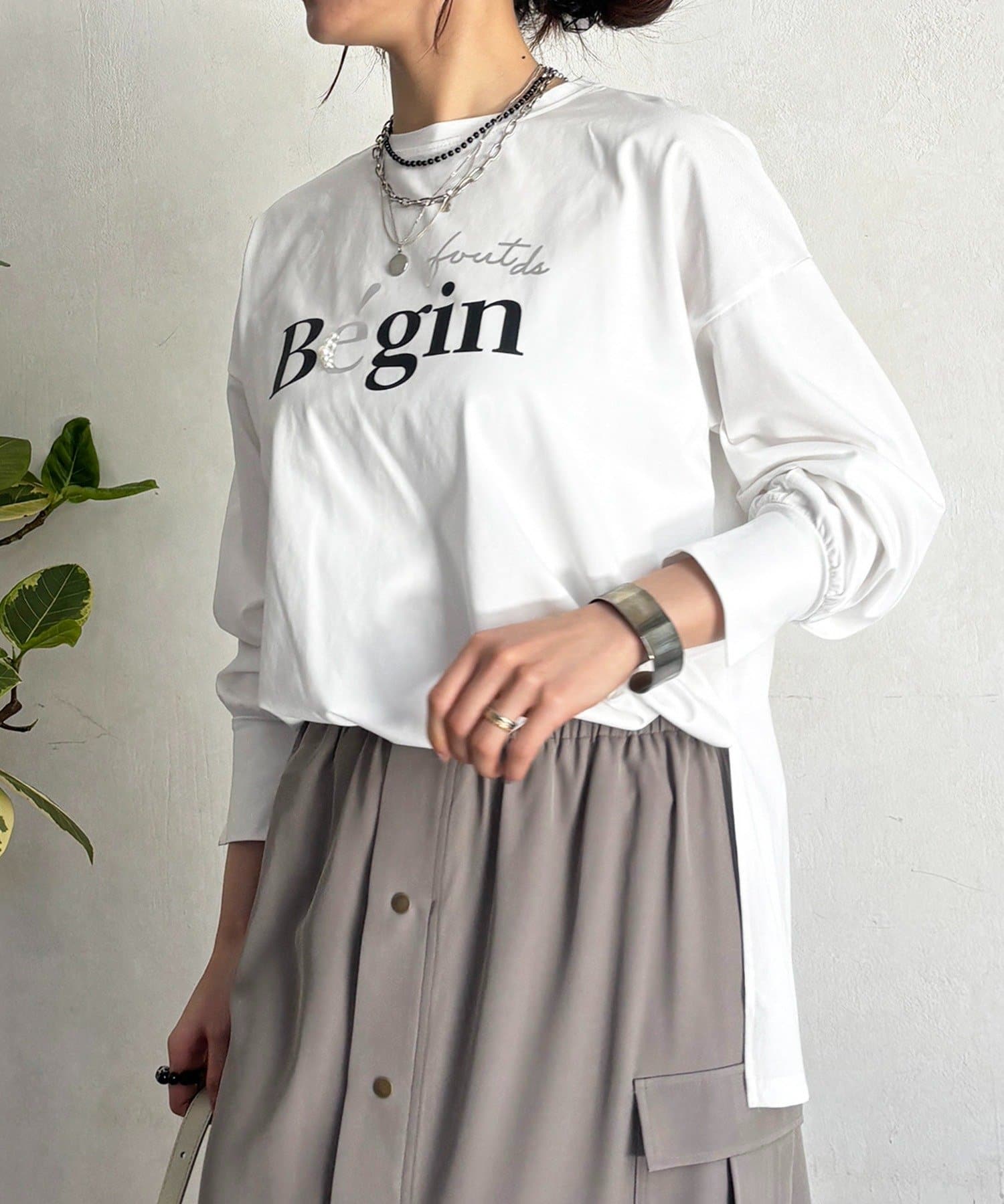 un dix cors(アンディコール) パール付きロゴＴ