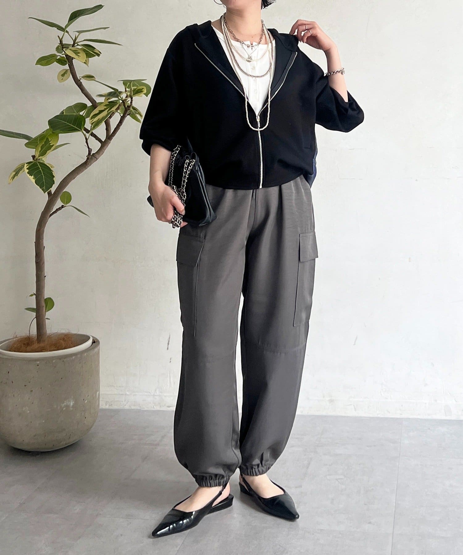 un dix cors(アンディコール) 異素材バック切替パーカー