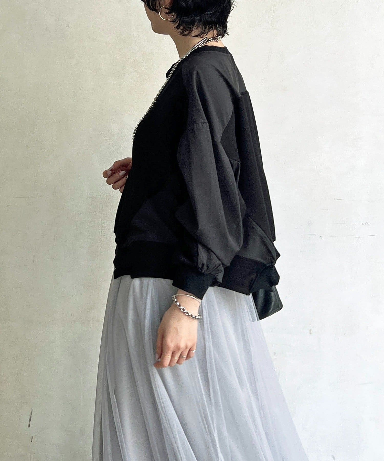 un dix cors(アンディコール) ドルマンダンボール切り替えプルオーバー